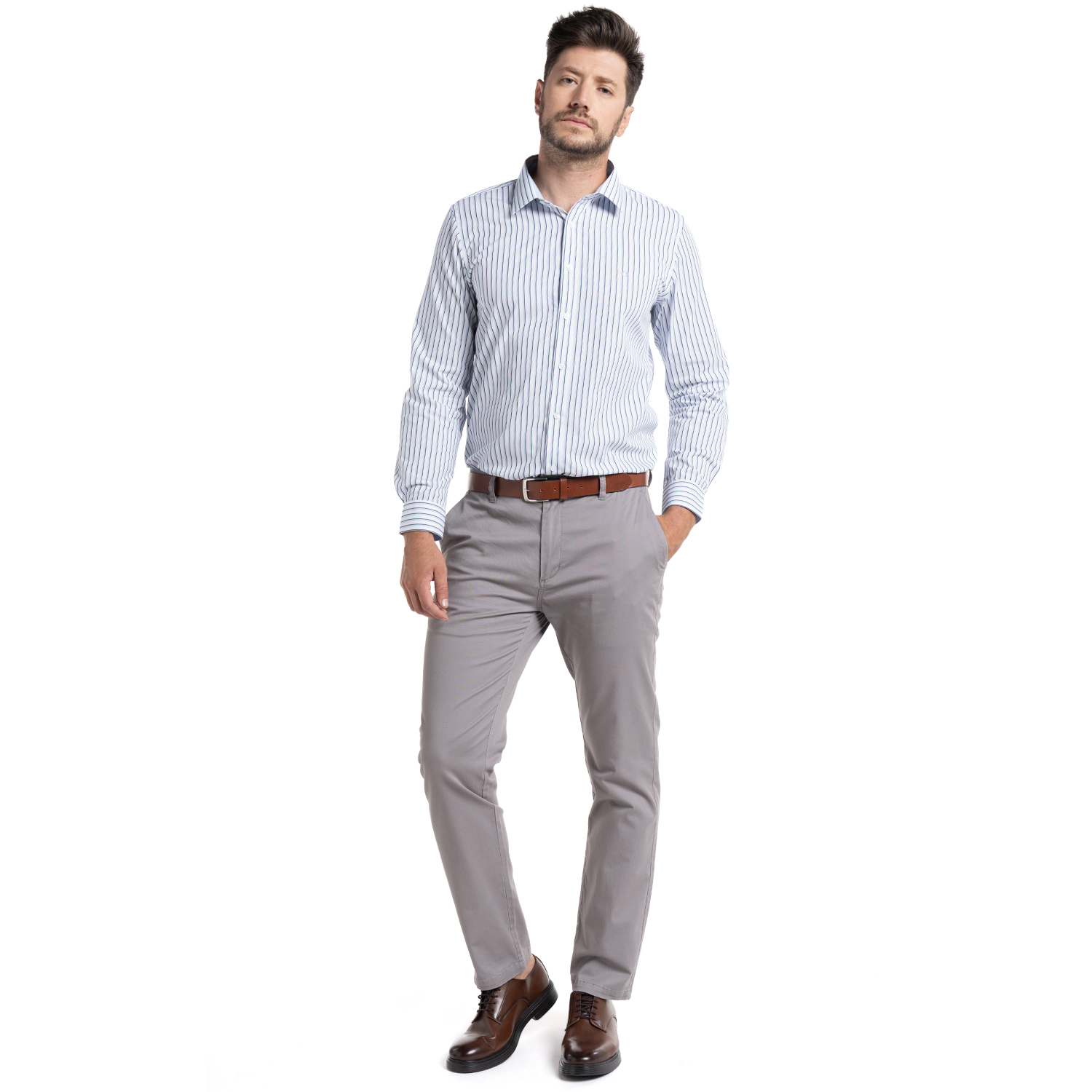 CAMISA TREVIRA LISTADA BILBAO | AZUL CLARO - 4