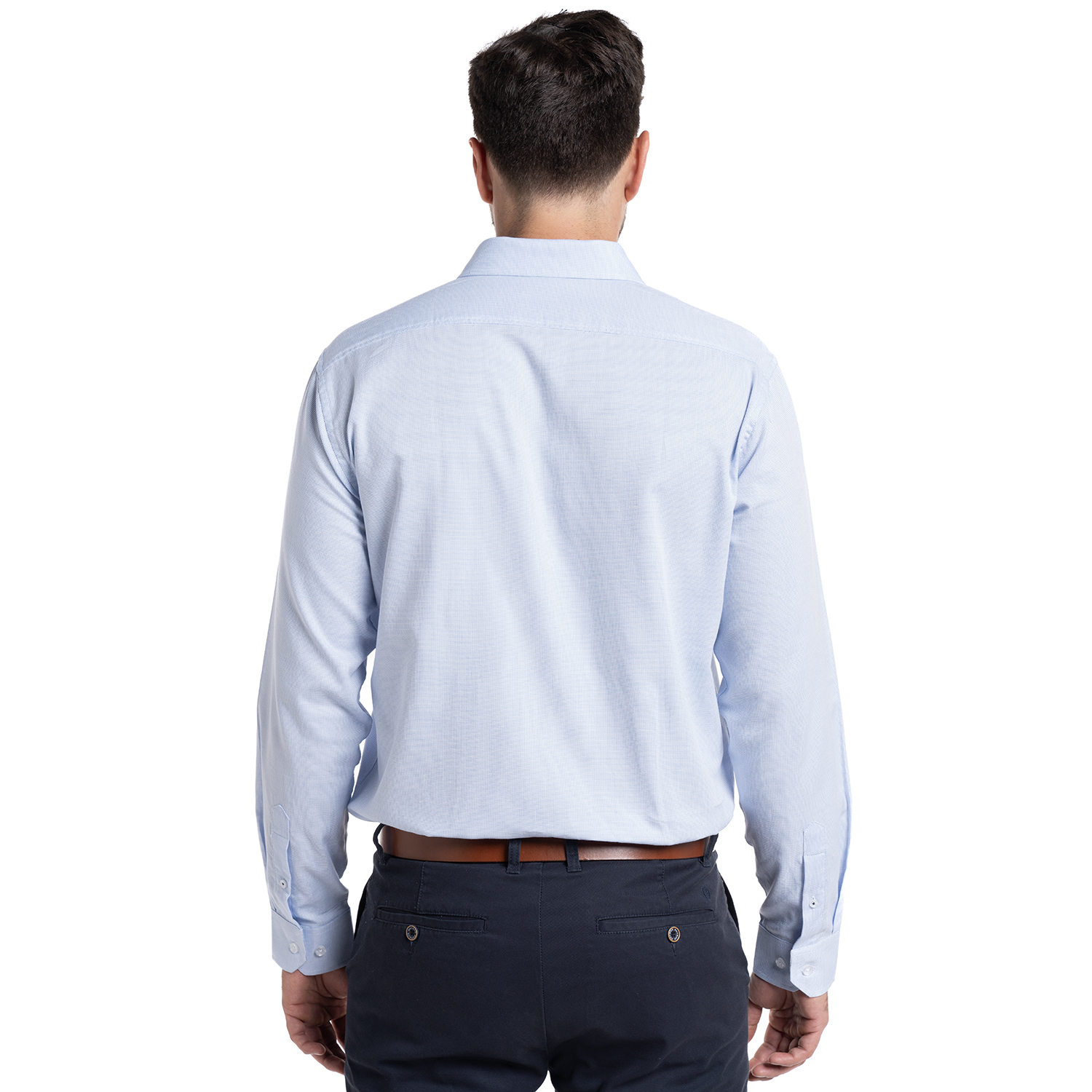 CAMISA JACQUARD GALICIA MANGA LARGA | AZUL CLARO - 2