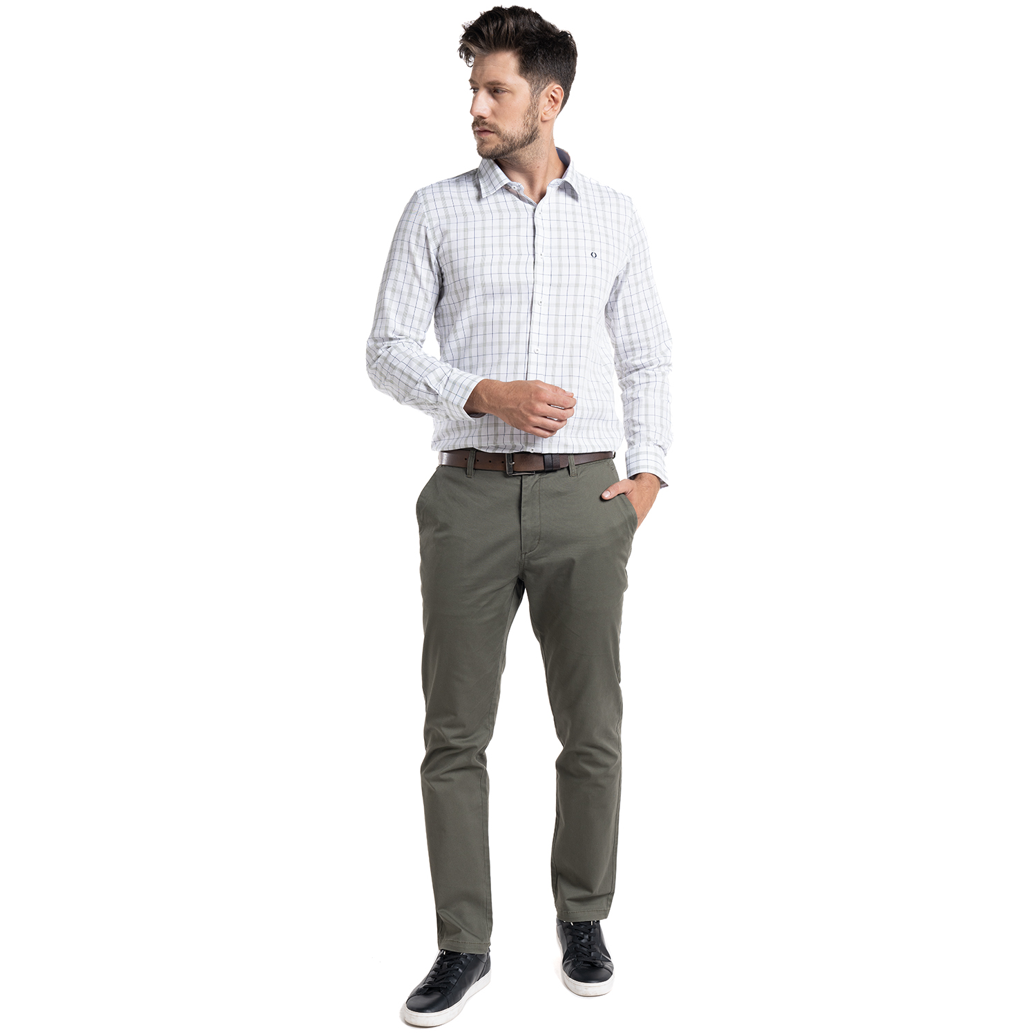 CAMISA TREVIRA CUADROS TOLEDO | BLANCO - 4