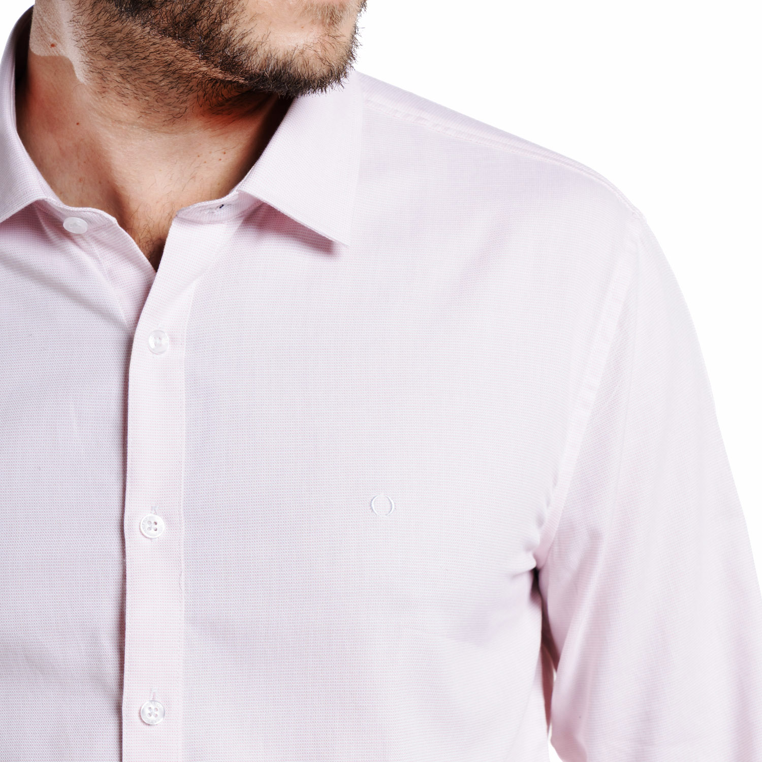 CAMISA JACQUARD GALICIA MANGA LARGA | ROSA - 3