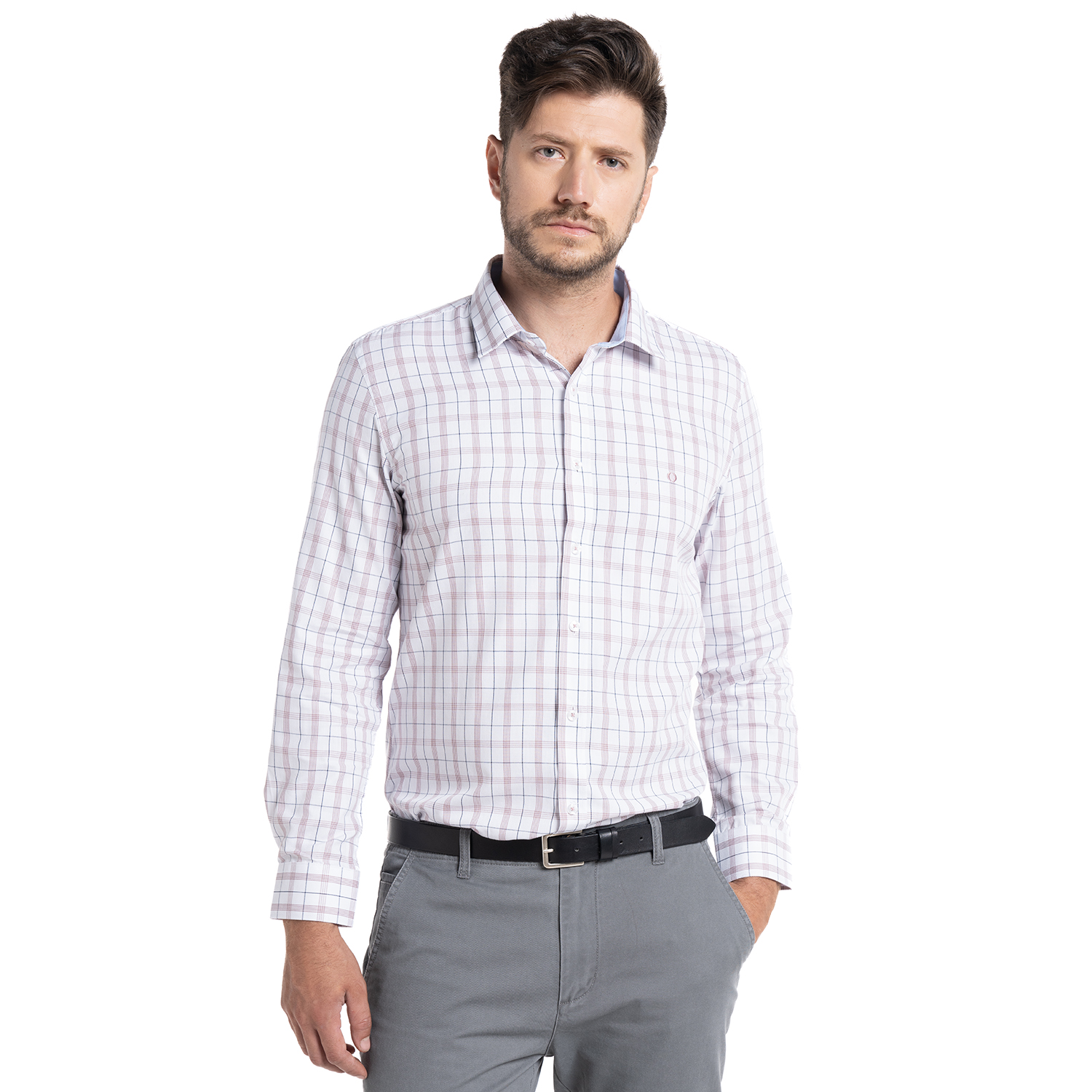 CAMISA TREVIRA CUADROS TOLEDO | PALO ROSA - 1
