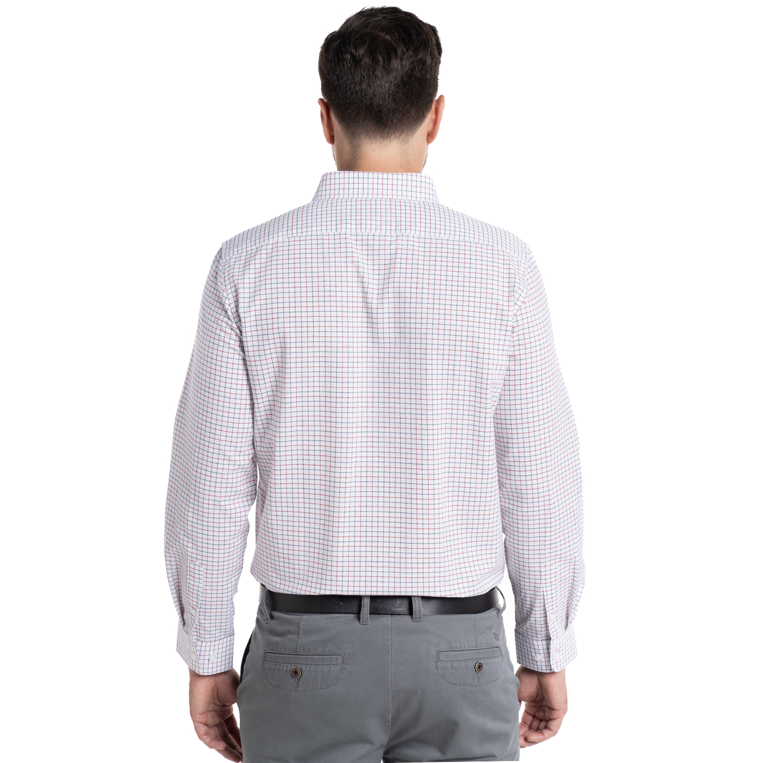 CAMISA OXFORD CUADROS LONDRES HOMBRE MANGA LARGA | BURDEO - 2