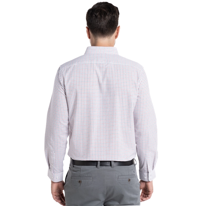 CAMISA OXFORD CUADROS LONDRES HOMBRE MANGA LARGA | BURDEO - 2