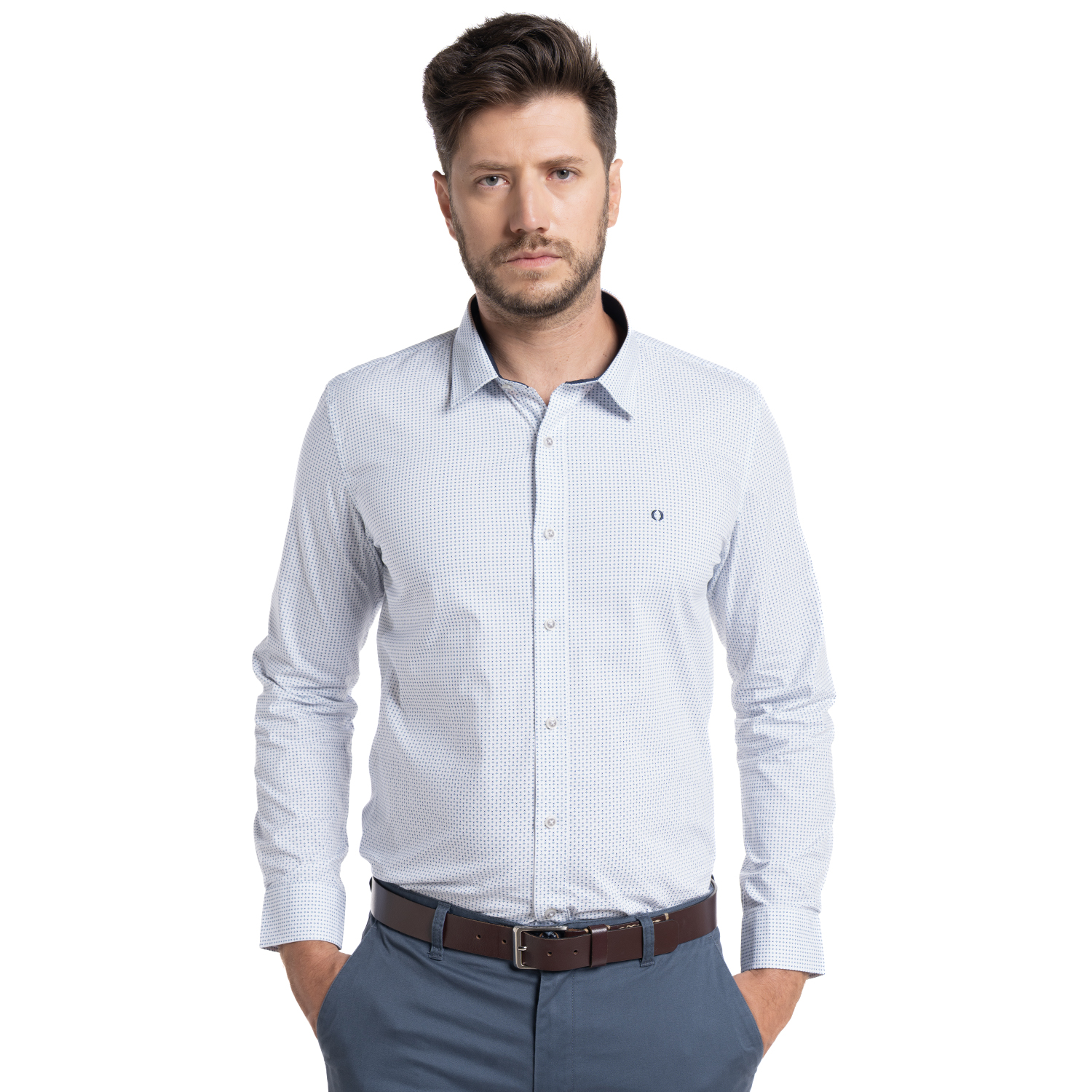 CAMISA TREVIRA ESTAMPADA SEVILLA | BLANCO - 1