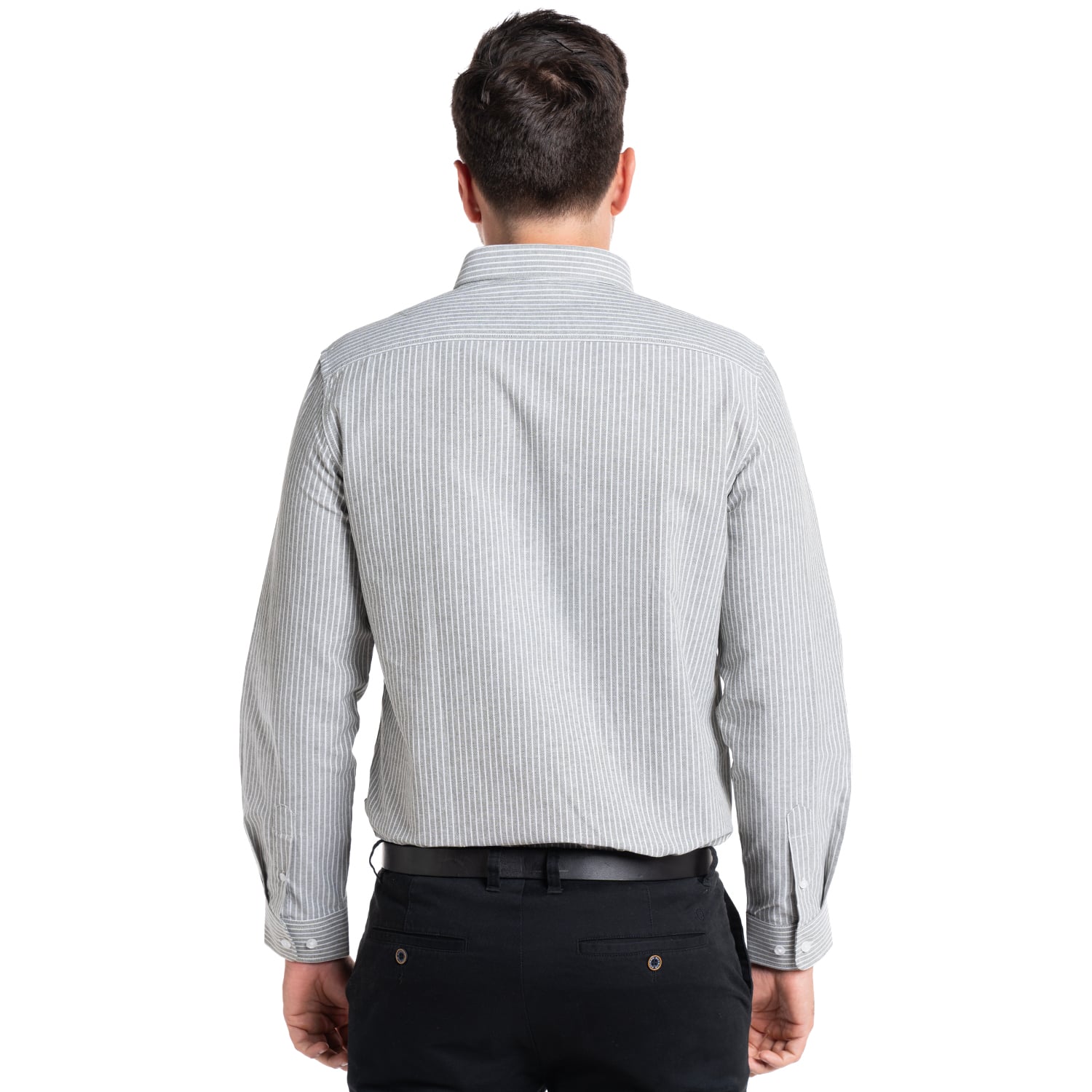 CAMISA OXFORD LISTADA BERGEN | VERDE MUSGO - 2