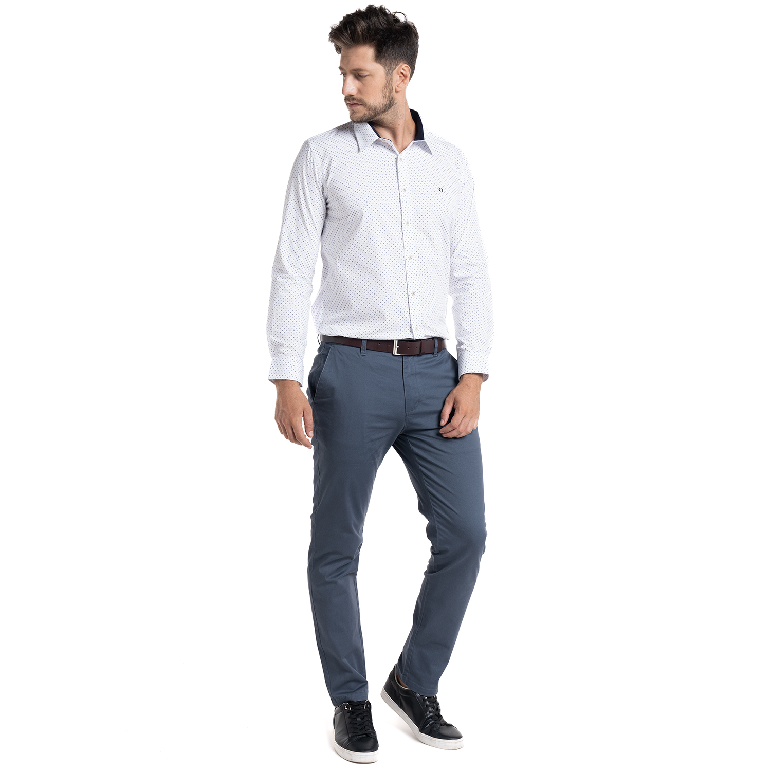 CAMISA TREVIRA ESTAMPADA SEVILLA | CELESTE - 4