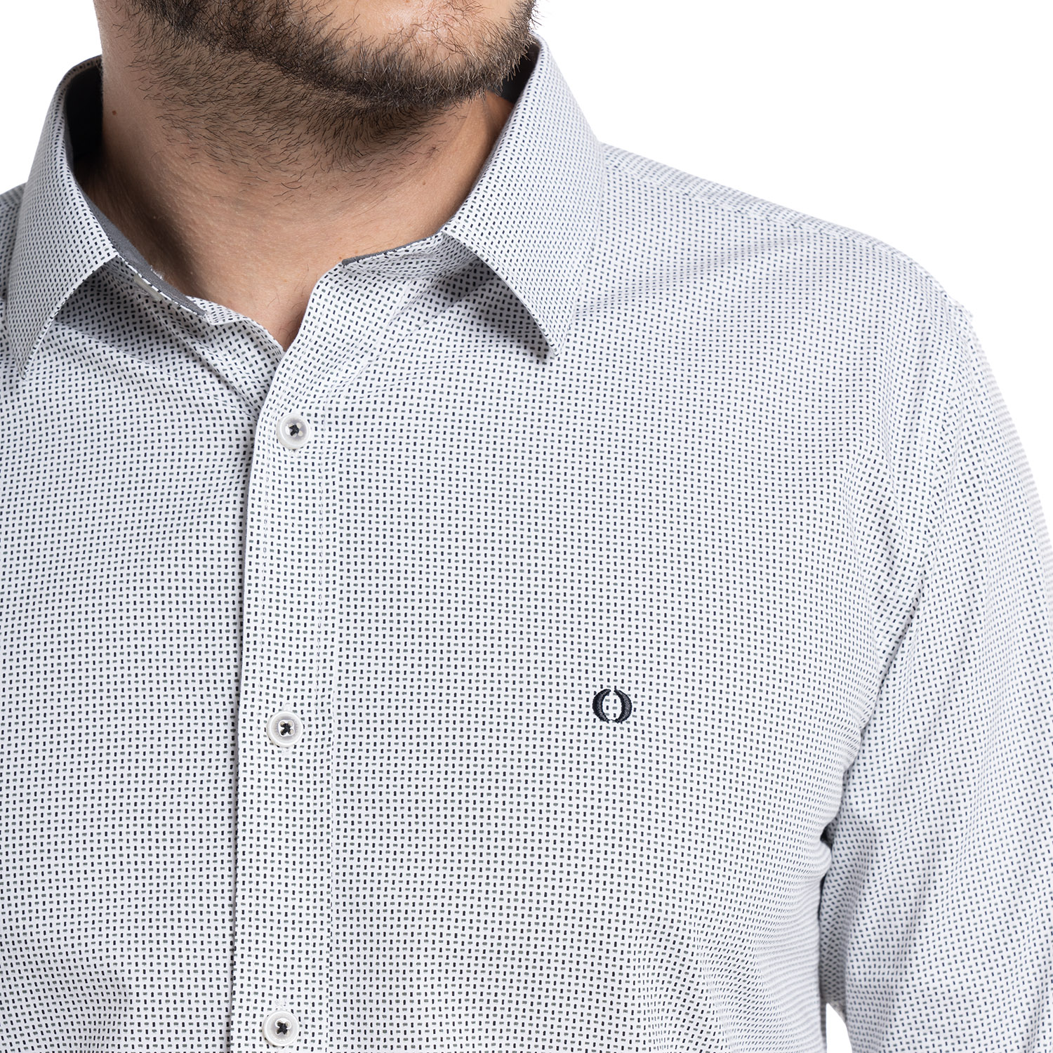 CAMISA TREVIRA ESTAMPADA SEVILLA | GRIS CLARO - 3