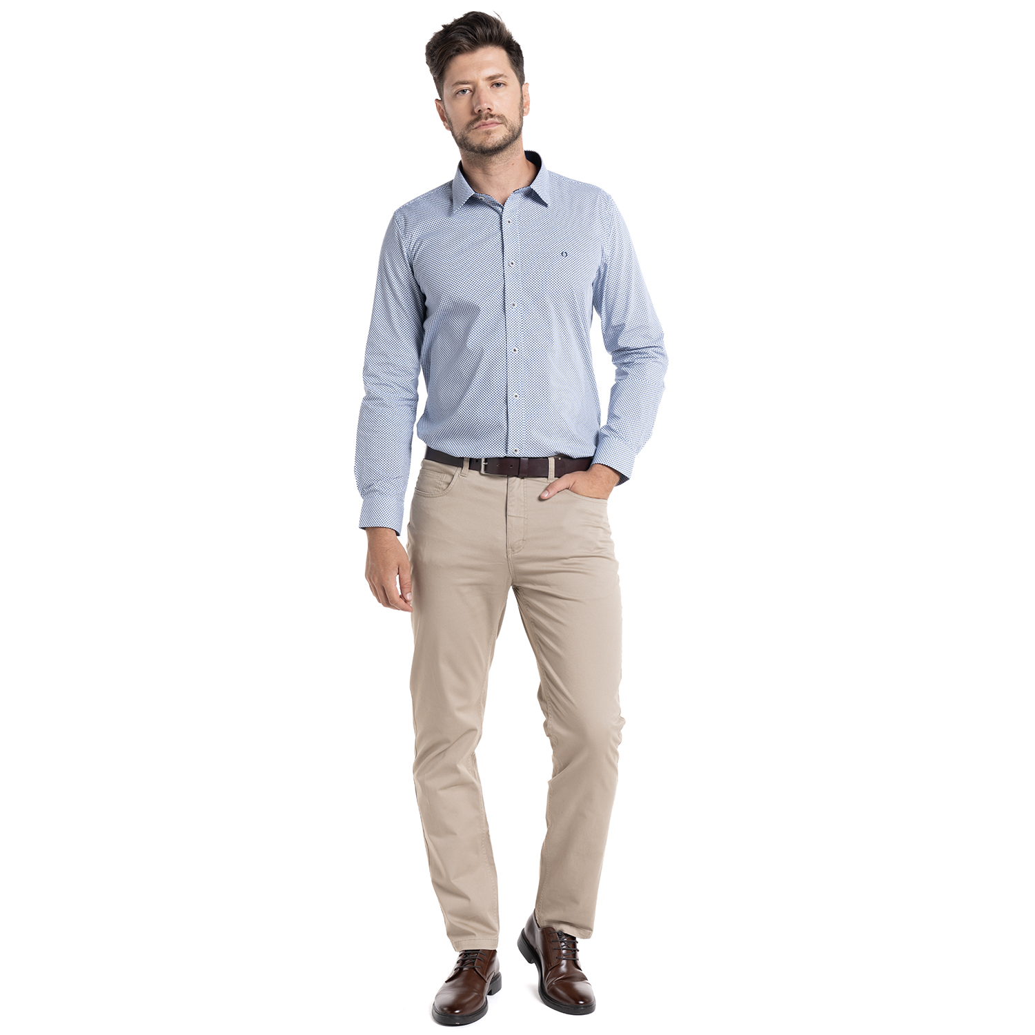 CAMISA TREVIRA ESTAMPADA SEVILLA | AZUL PETRÓLEO - 4