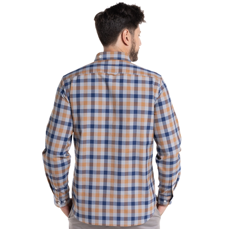 CAMISA OXFORD CUADROS LEÓN | CAFÉ - 2
