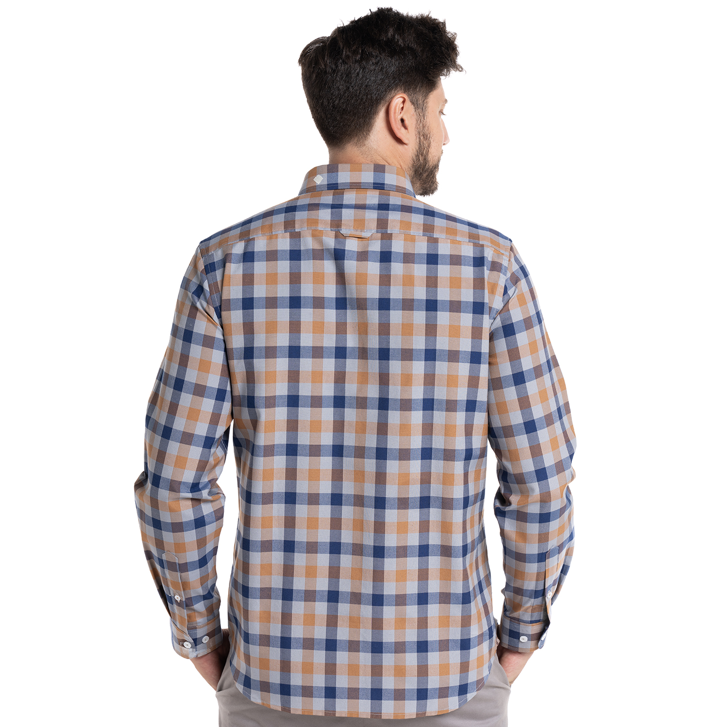CAMISA OXFORD CUADROS LEÓN | CAFÉ - 2
