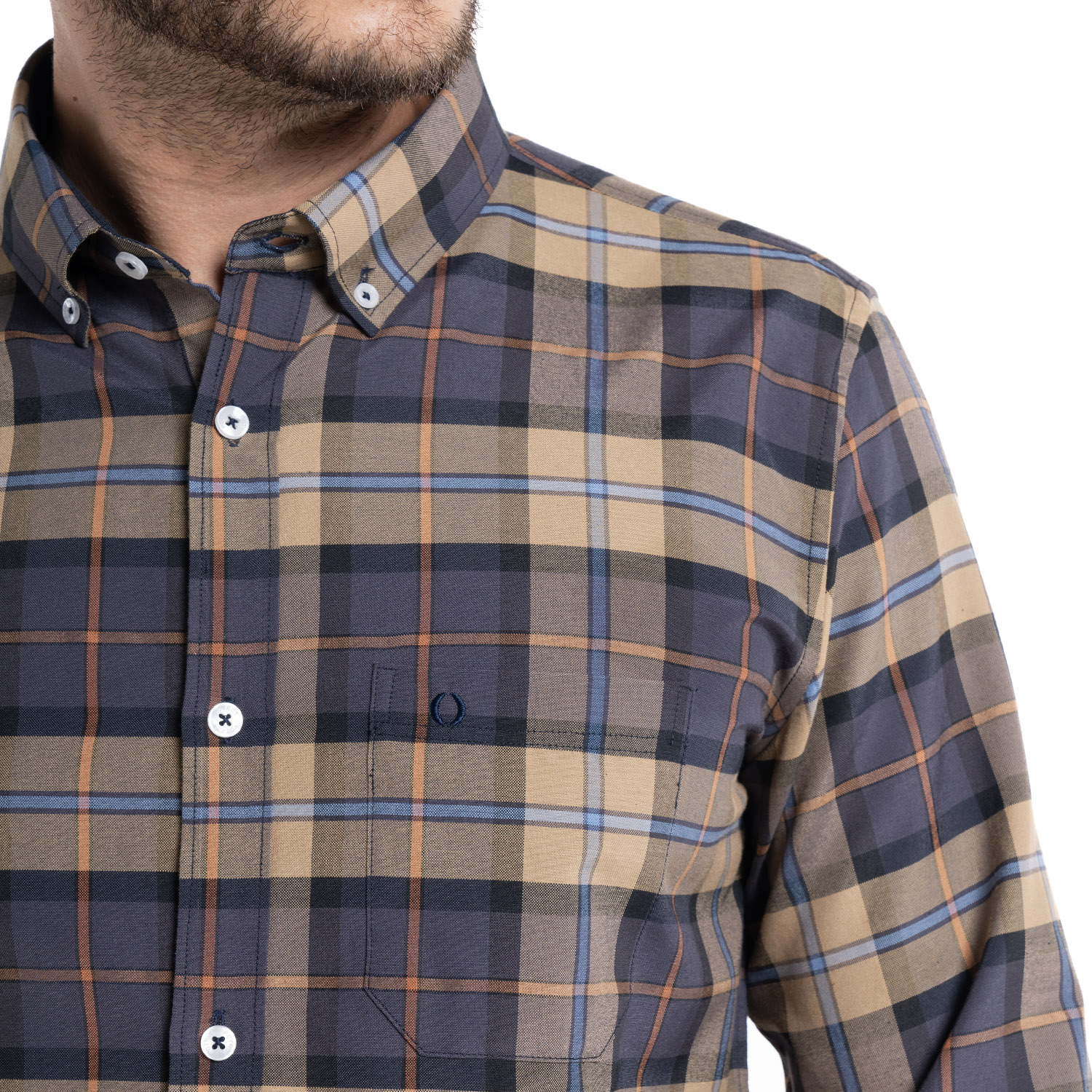 CAMISA OXFORD CUADROS LEÓN | KHAKI - 3