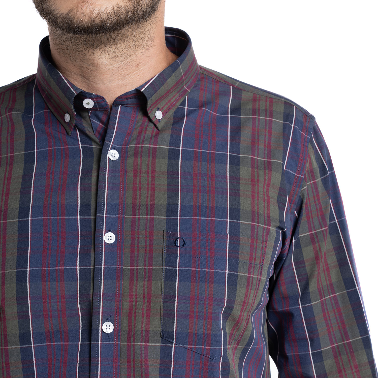 CAMISA TREVIRA CUADROS ALMERÍA | AZUL PETRÓLEO - 3