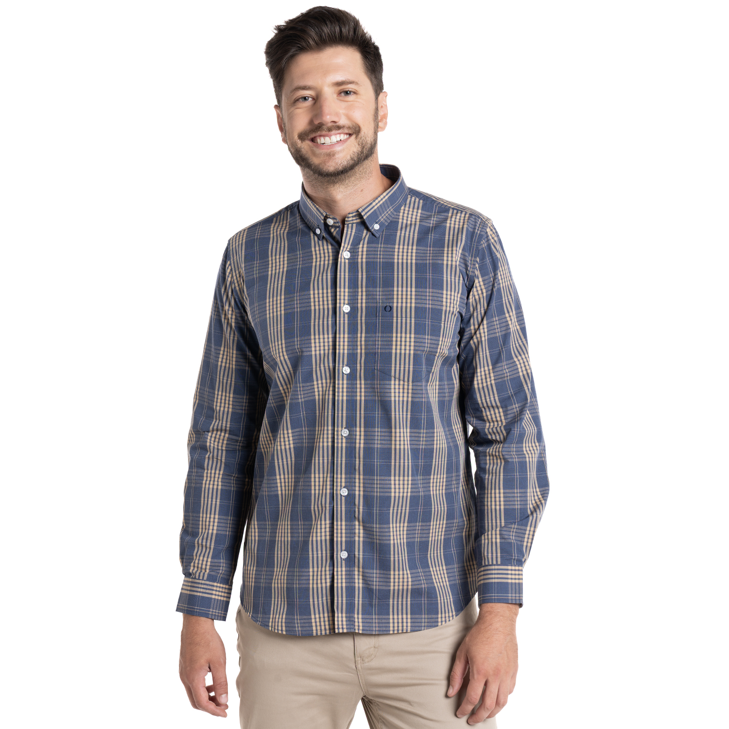 CAMISA TREVIRA CUADROS ALMERÍA | TURQUESA - 1