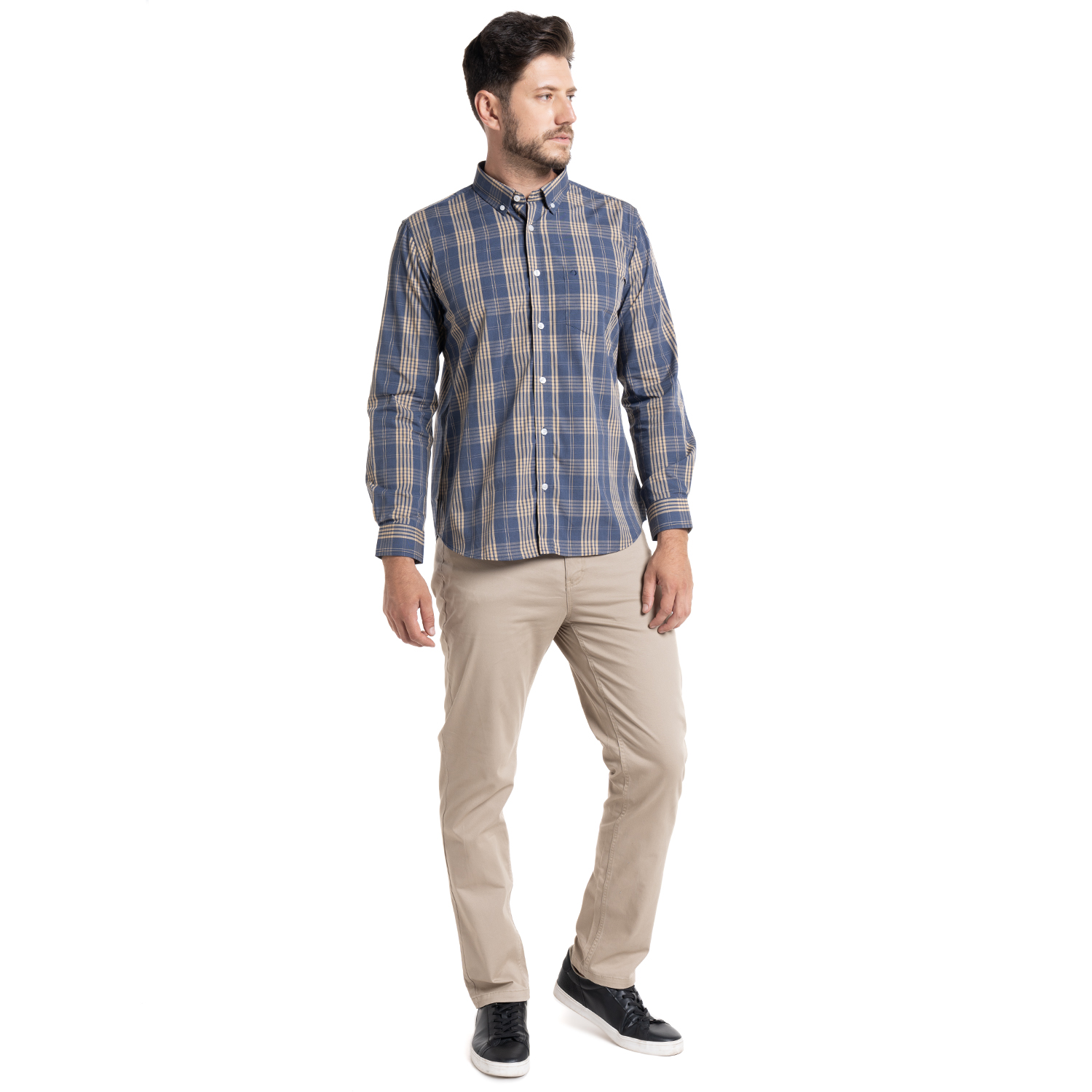 CAMISA TREVIRA CUADROS ALMERÍA | TURQUESA - 4