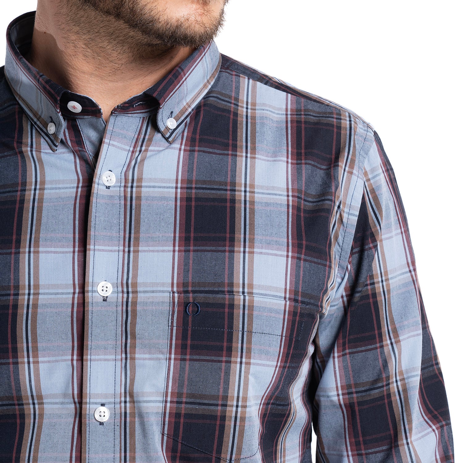CAMISA TREVIRA CUADROS ALMERÍA | CELESTE - 3
