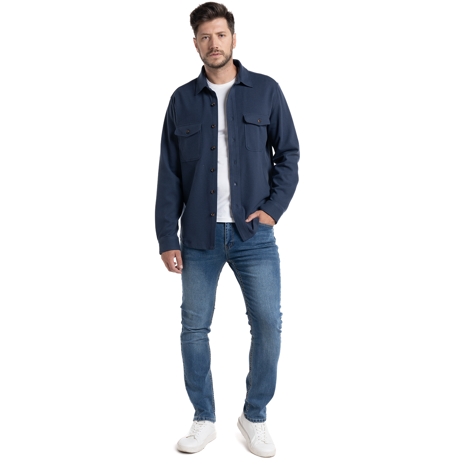 SOBRECAMISA PAMPLONA | AZUL MARINO - 4