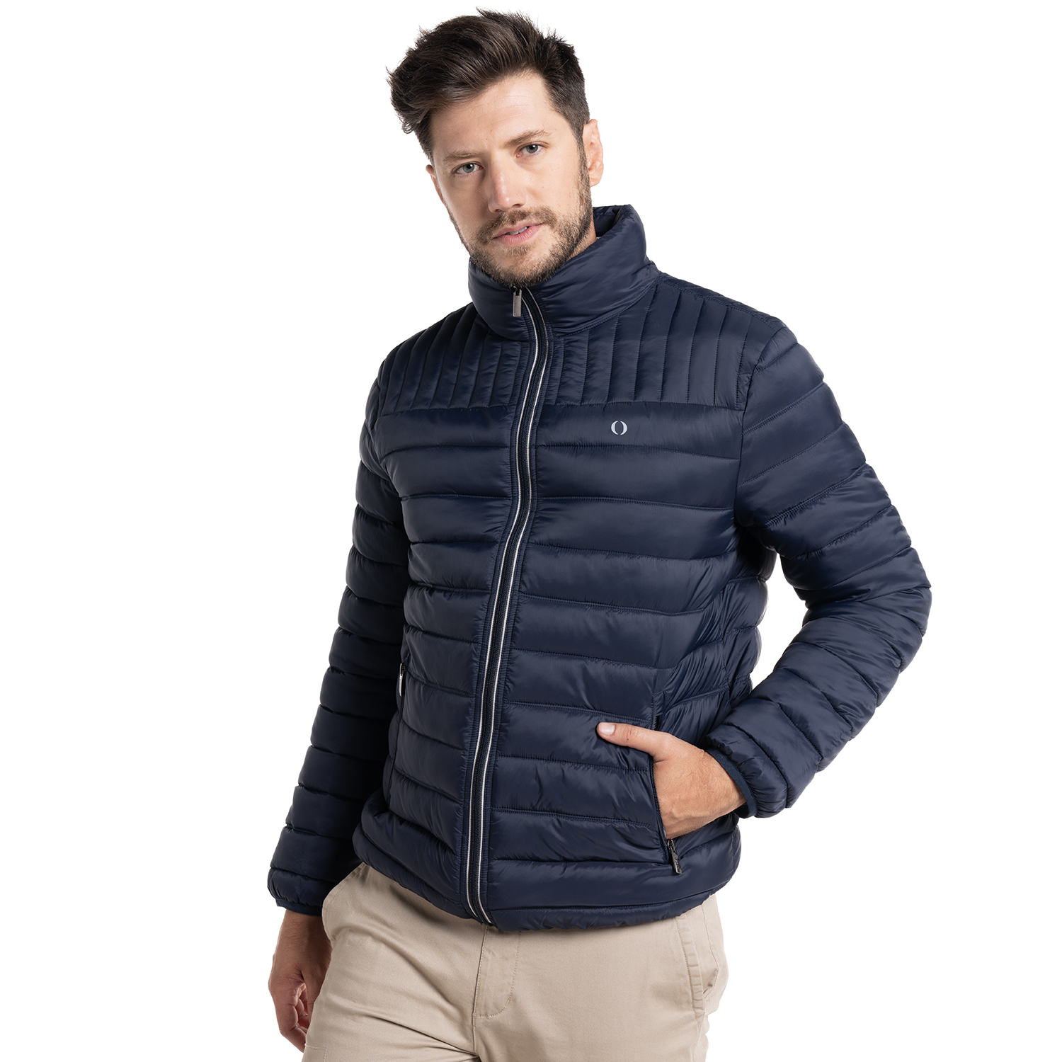 PARKA ANDORRA QUILTED ACOLCHADA HOMBRE VERDE | AZUL MARINO - 1
