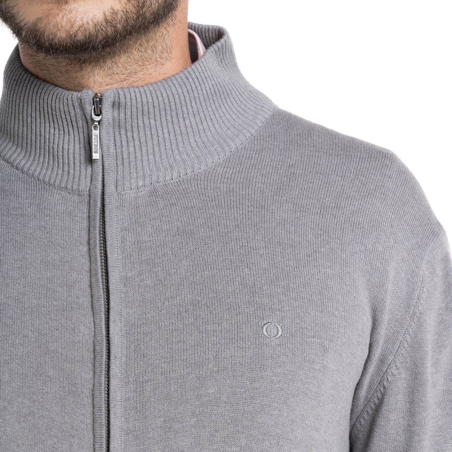 SWEATER FULL ZIPPER ALMAGRO | GRIS - 3
