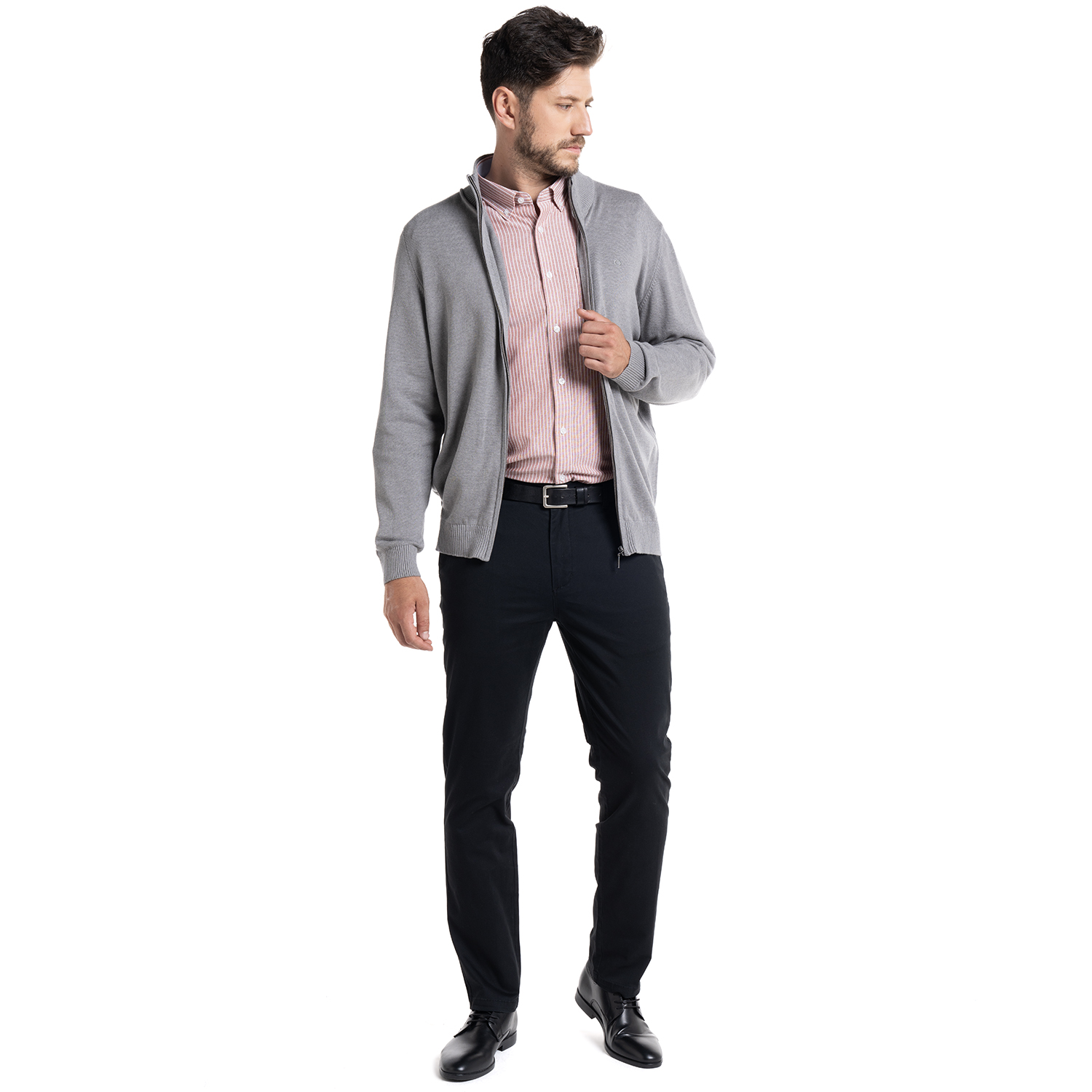 SWEATER FULL ZIPPER ALMAGRO | GRIS - 4