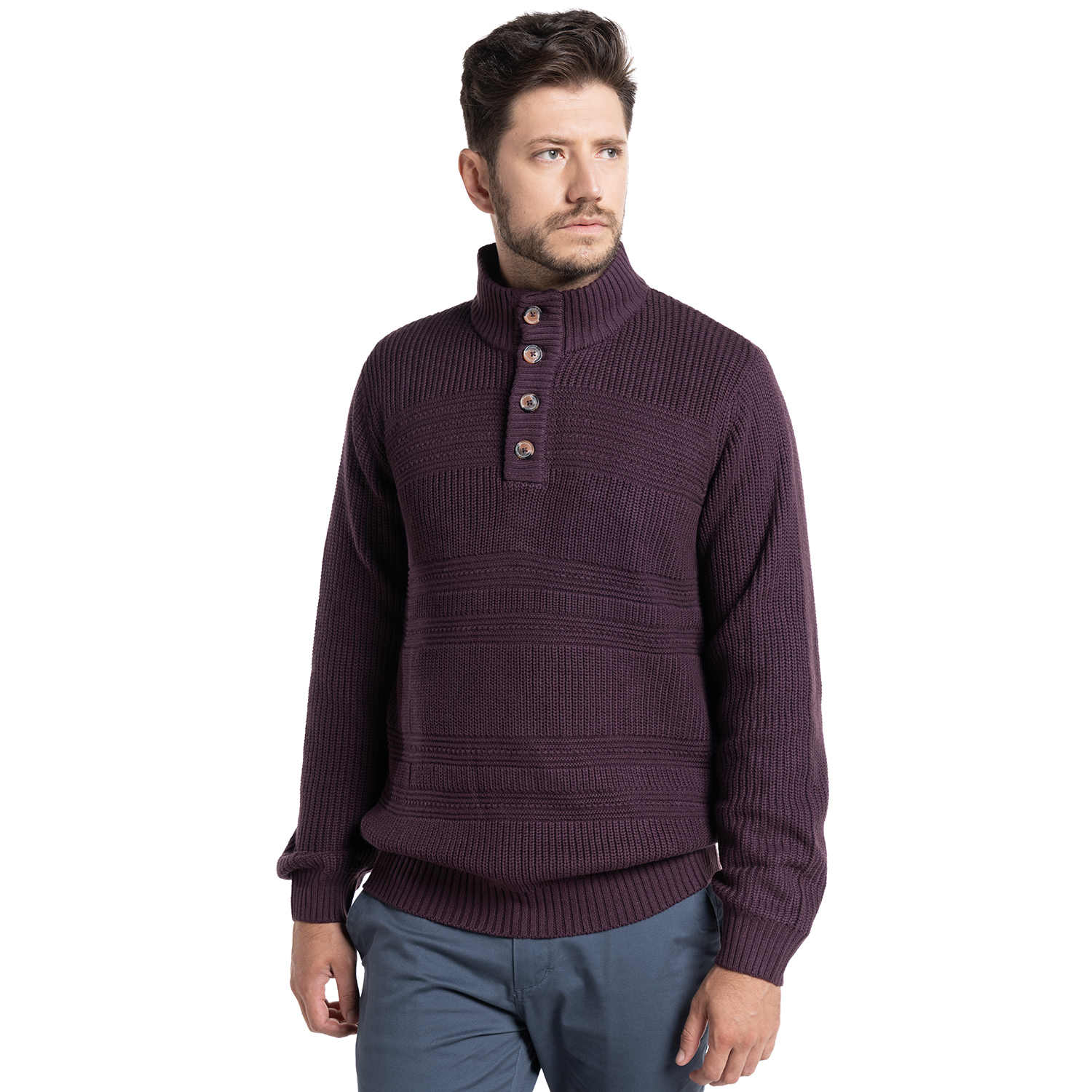 SWEATER HALF BUTTON GIRONA | BURDEO - 1