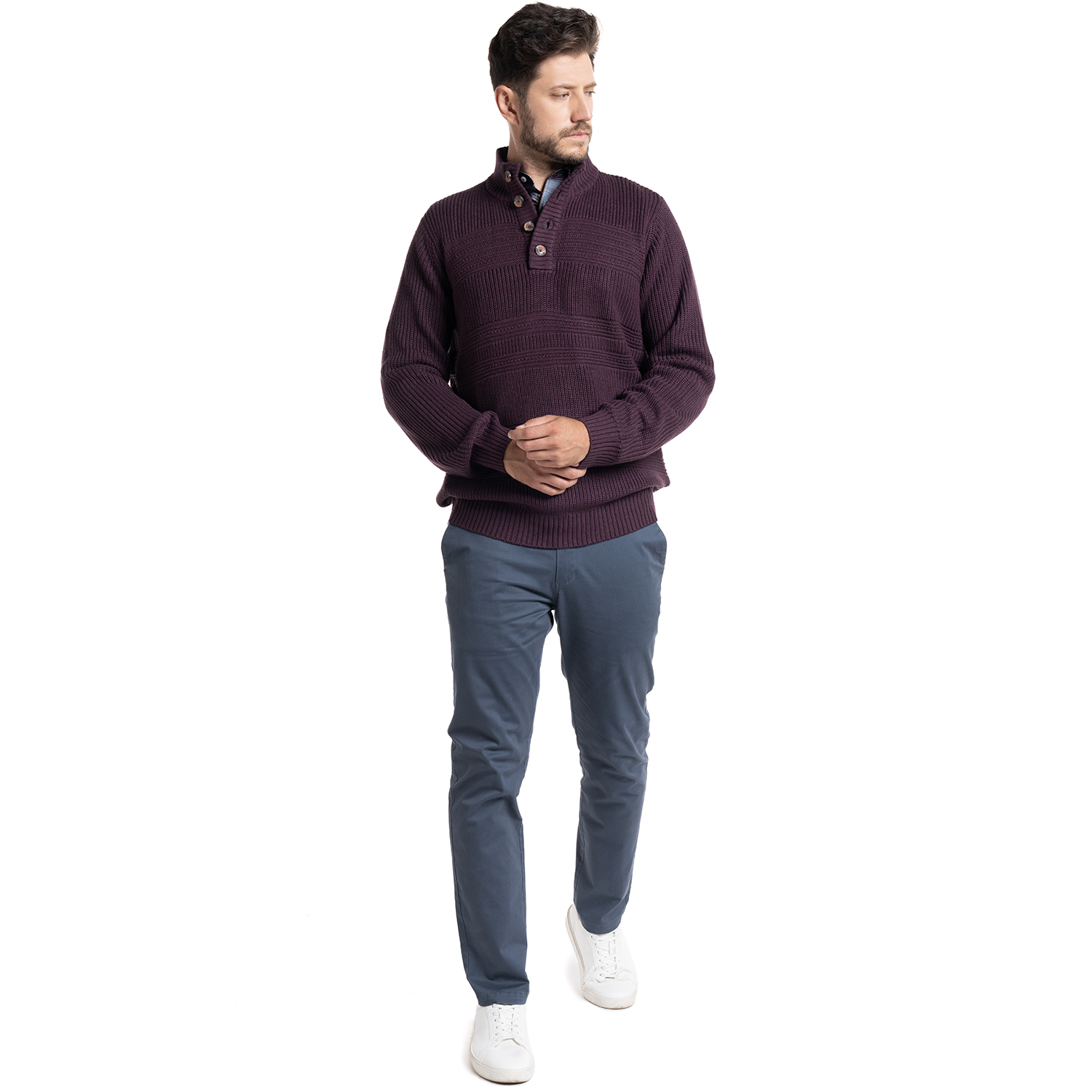SWEATER HALF BUTTON GIRONA | BURDEO - 4