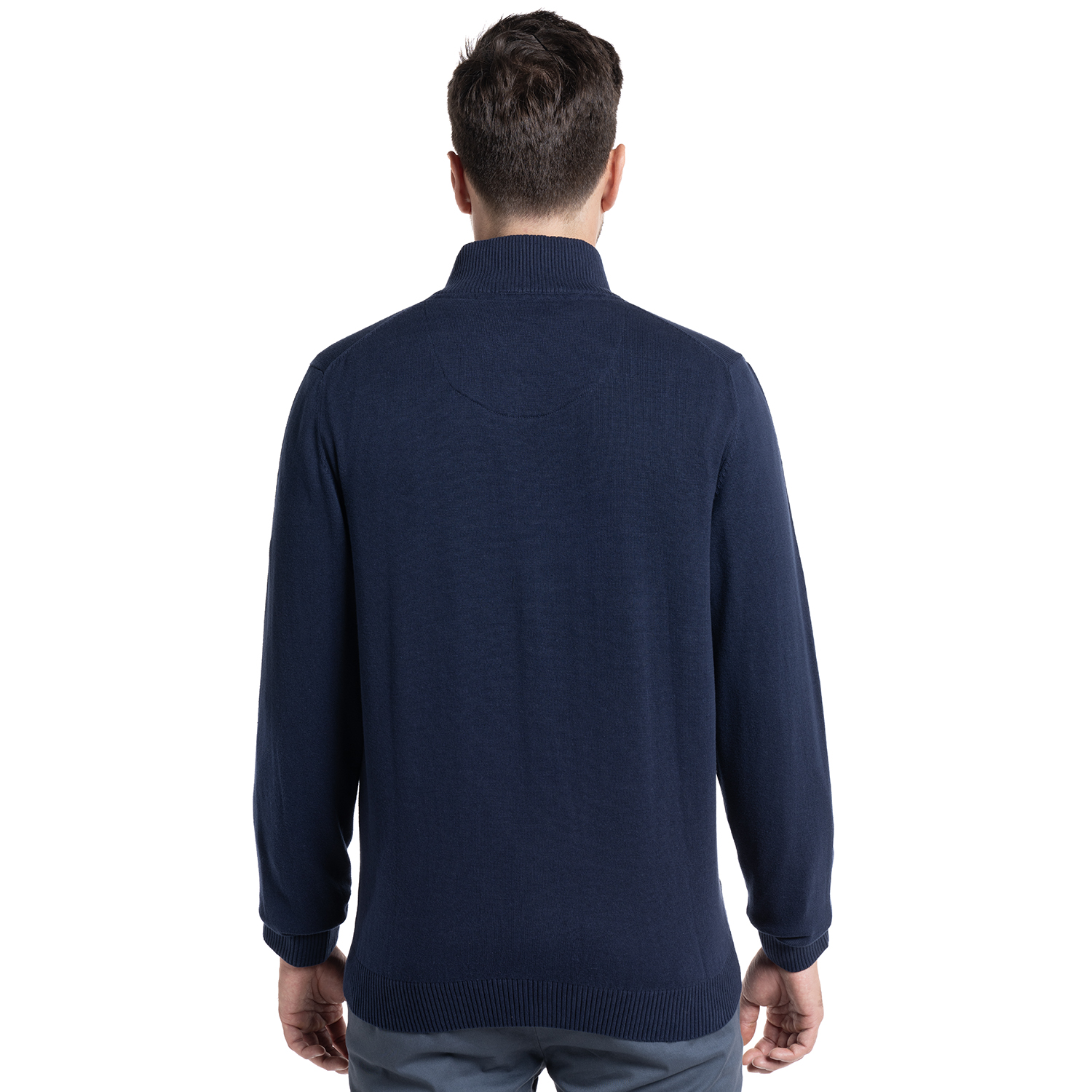 SWEATER FULL ZIPPER ALMAGRO | AZUL MARINO - 2