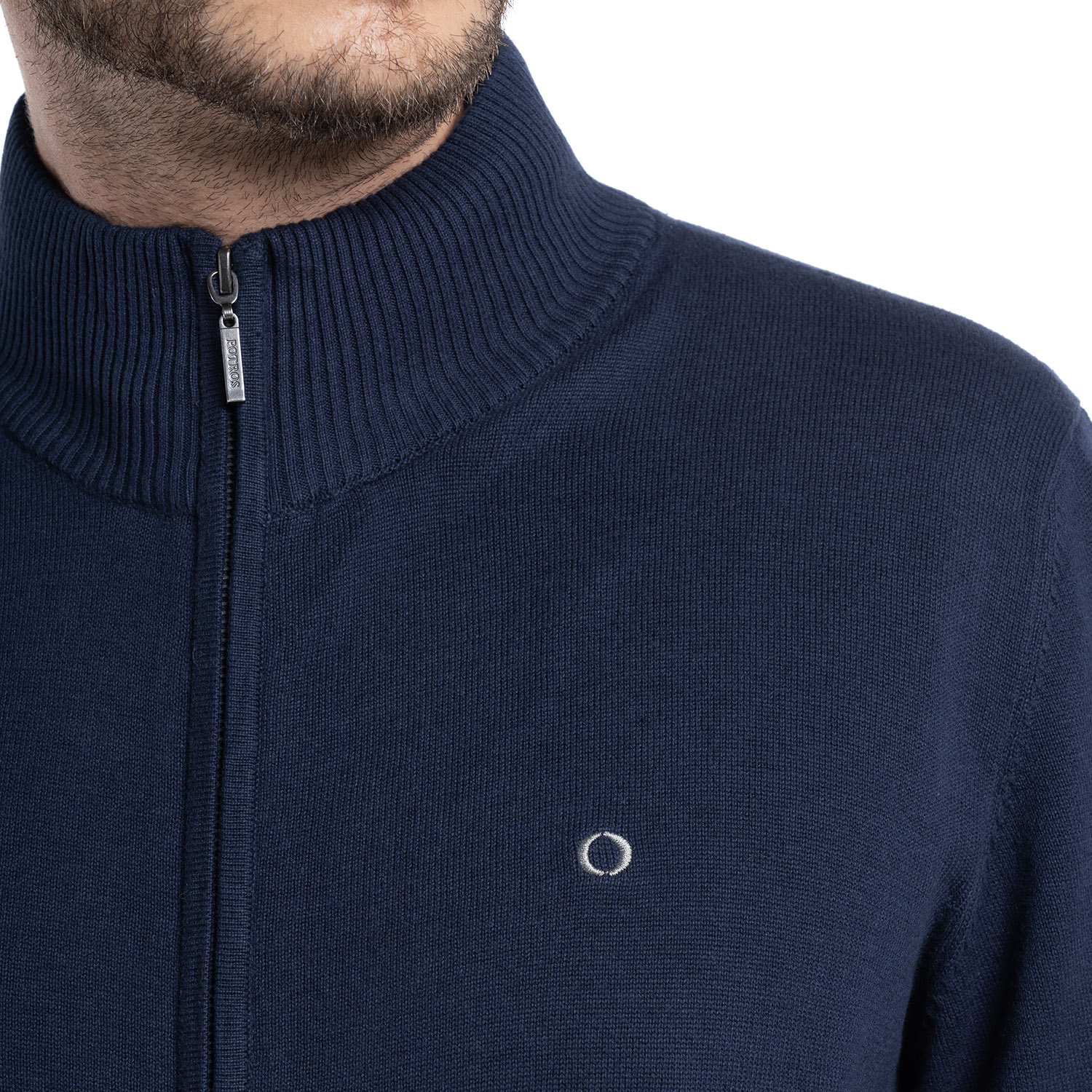 SWEATER FULL ZIPPER ALMAGRO | AZUL MARINO - 3