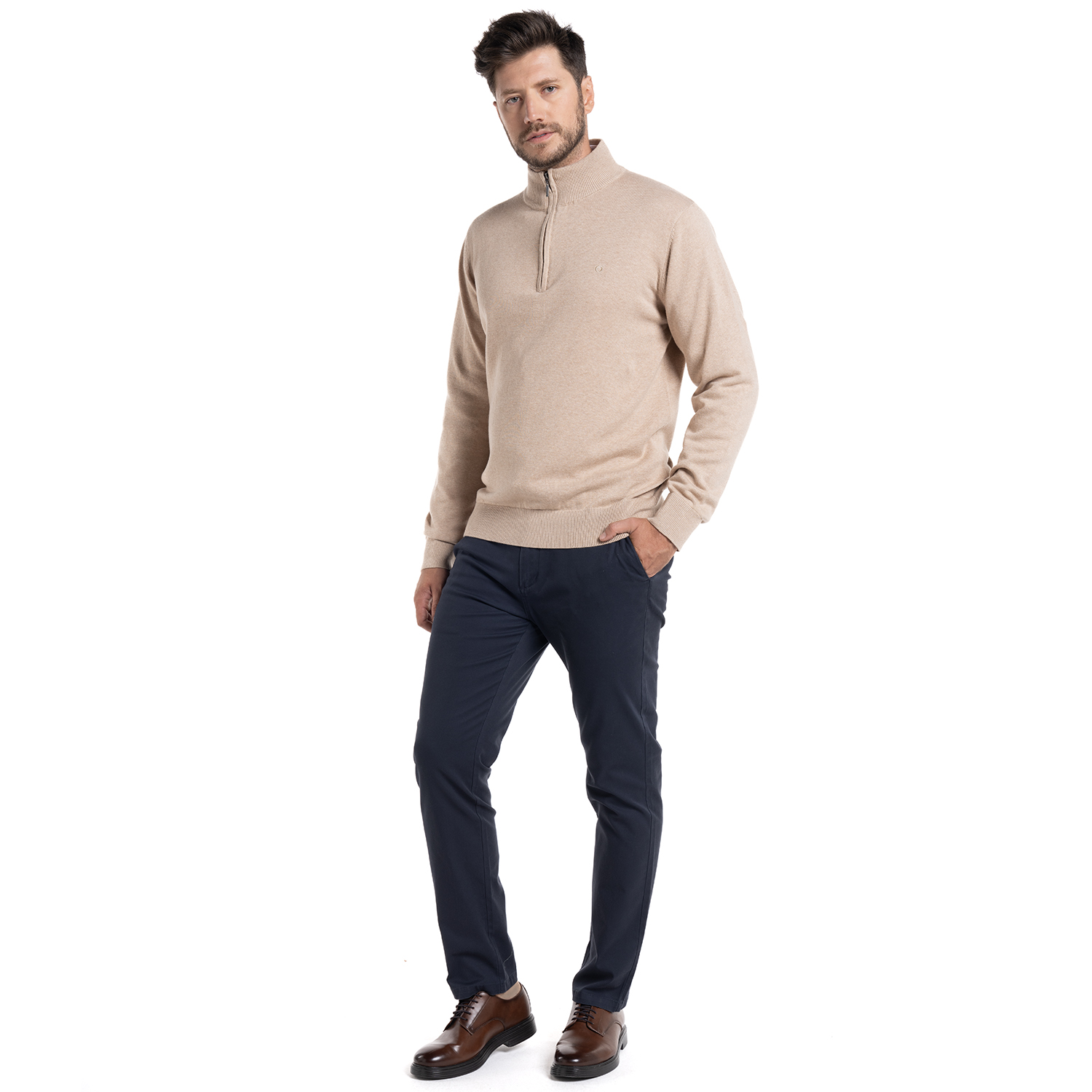 SWEATER HALF ZIPPER CASTELLÓN | BEIGE - 4