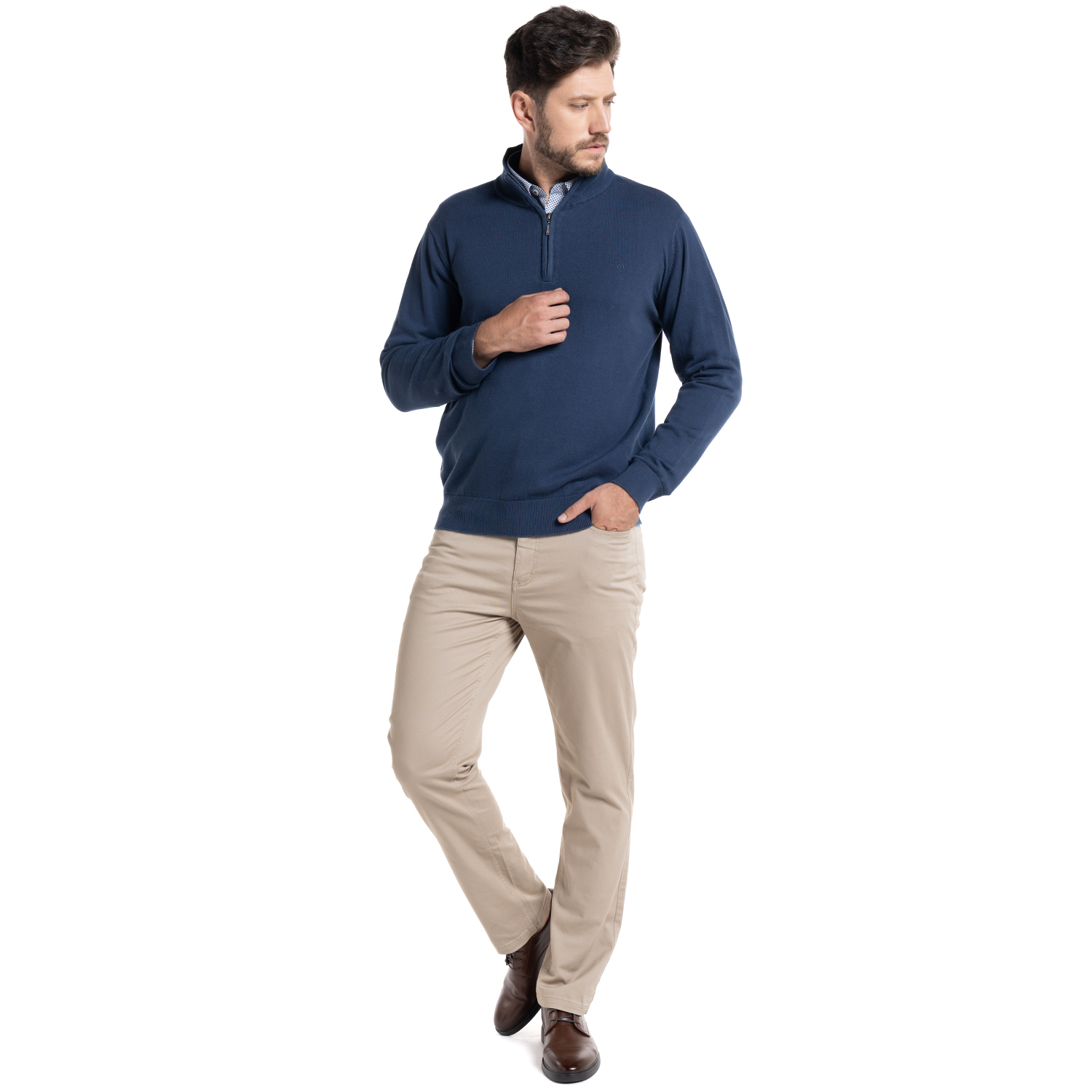 SWEATER HALF ZIPPER CASTELLÓN | AZUL - 4