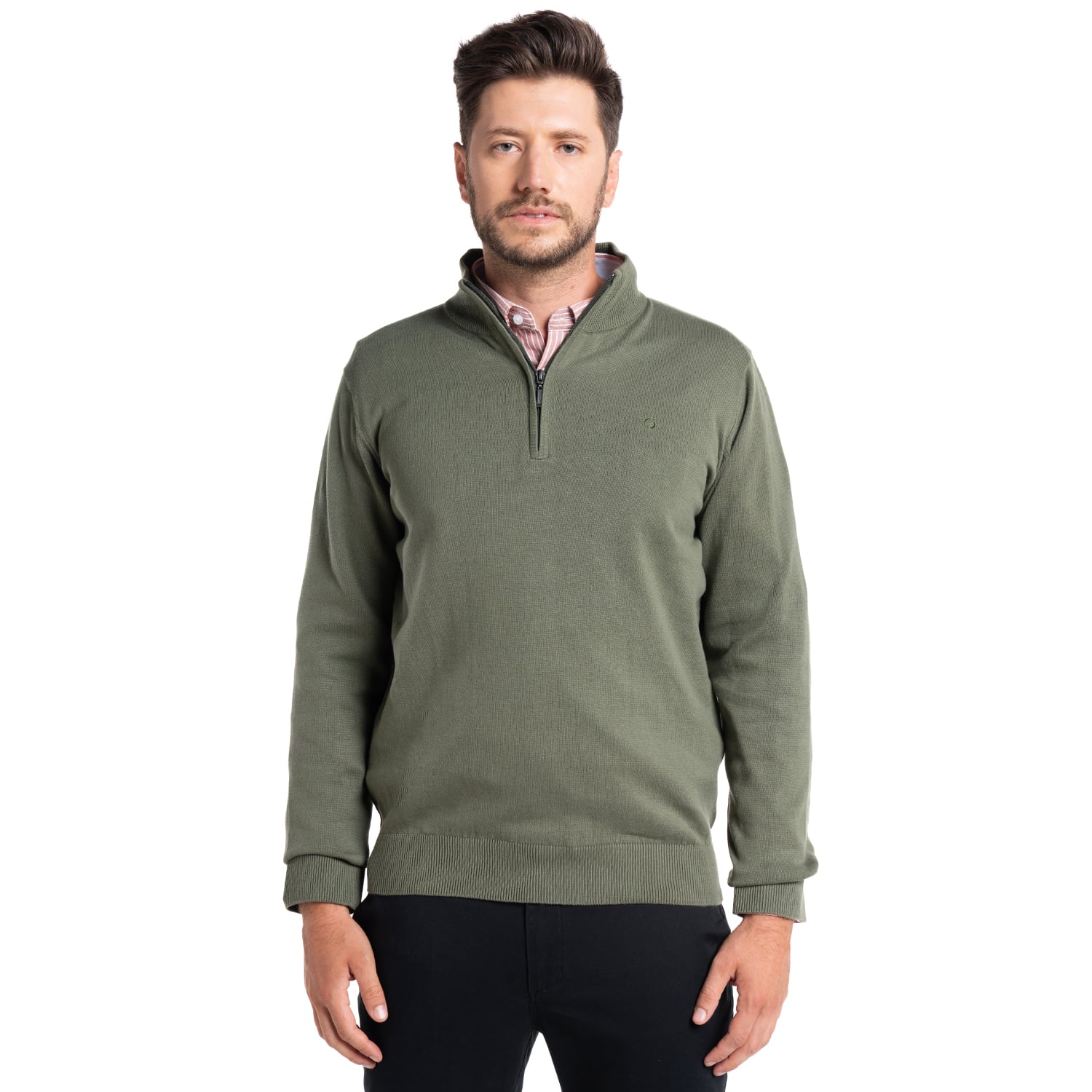 SWEATER HALF ZIPPER CASTELLÓN | VERDE - 1