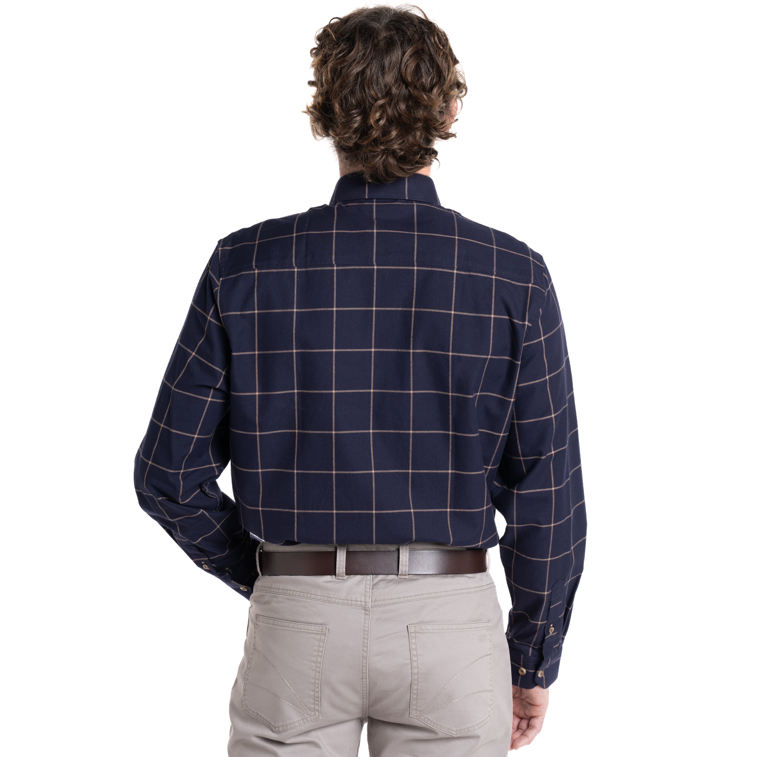 CAMISA MANGA LARGA HOMBRE ESCOCESA ISLAND ALGODON CUADROS | AZUL MARINO - 2