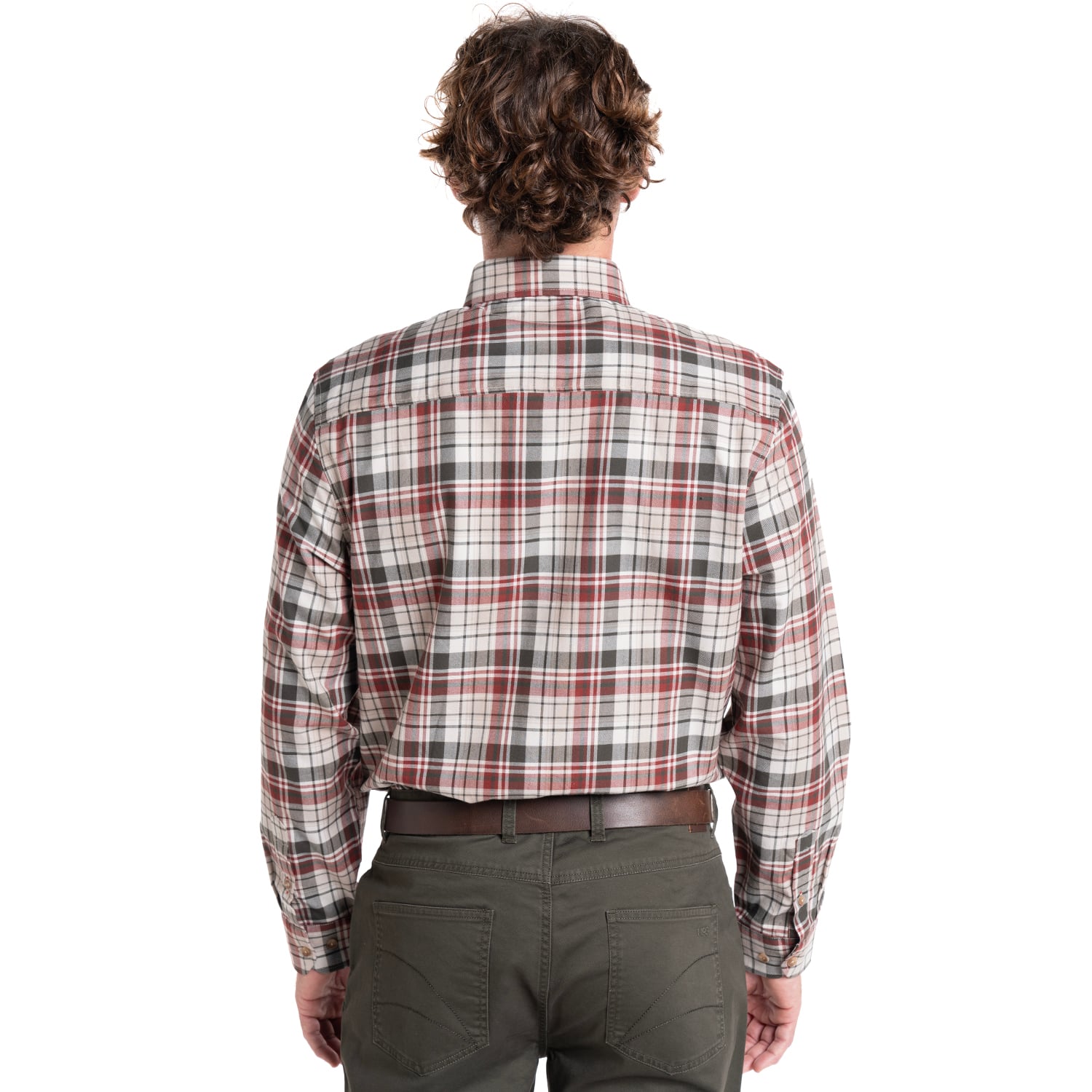 CAMISA MANGA LARGA HOMBRE ESCOCESA ISLAND ALGODON CUADROS | VERDE MUSGO - 2