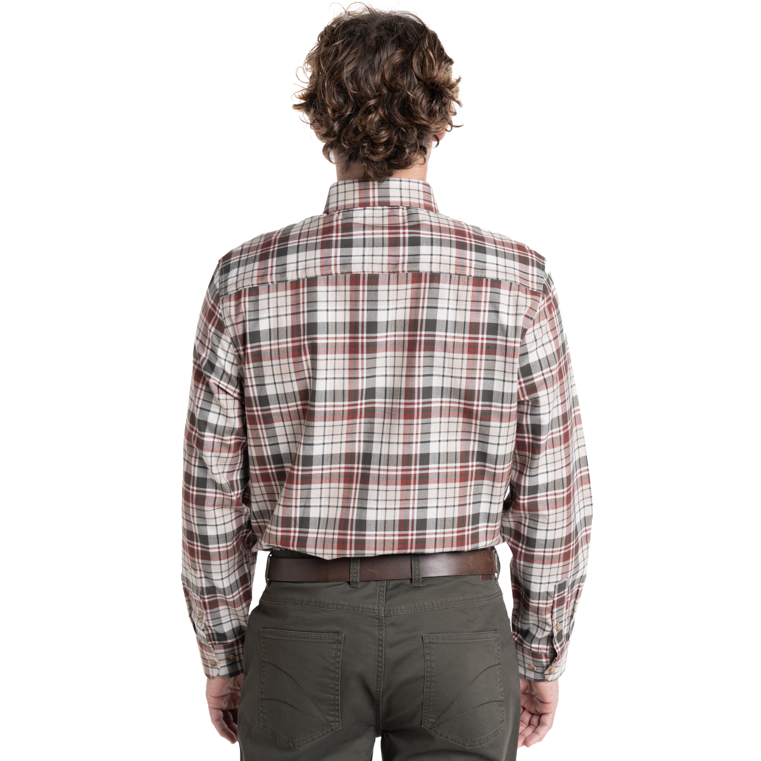 CAMISA MANGA LARGA HOMBRE ESCOCESA ISLAND ALGODON CUADROS | VERDE MUSGO - 2