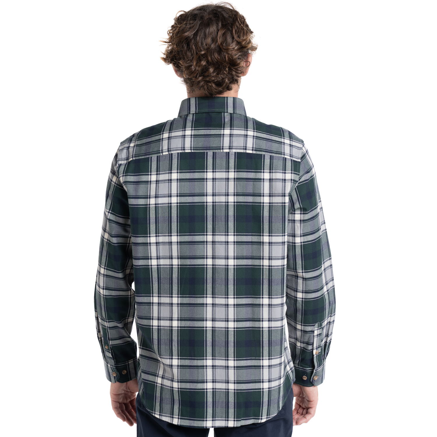 CAMISA MANGA LARGA HOMBRE ESCOCESA ISLAND ALGODON CUADROS | GRIS - 2