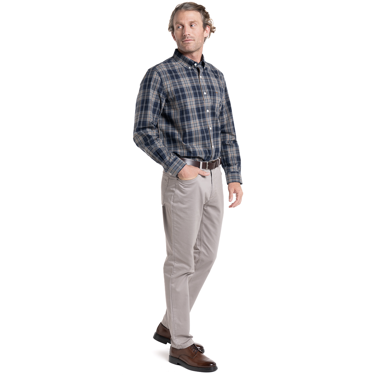 CAMISA ESCOCESA QUEENS. | AZUL MARINO - 4