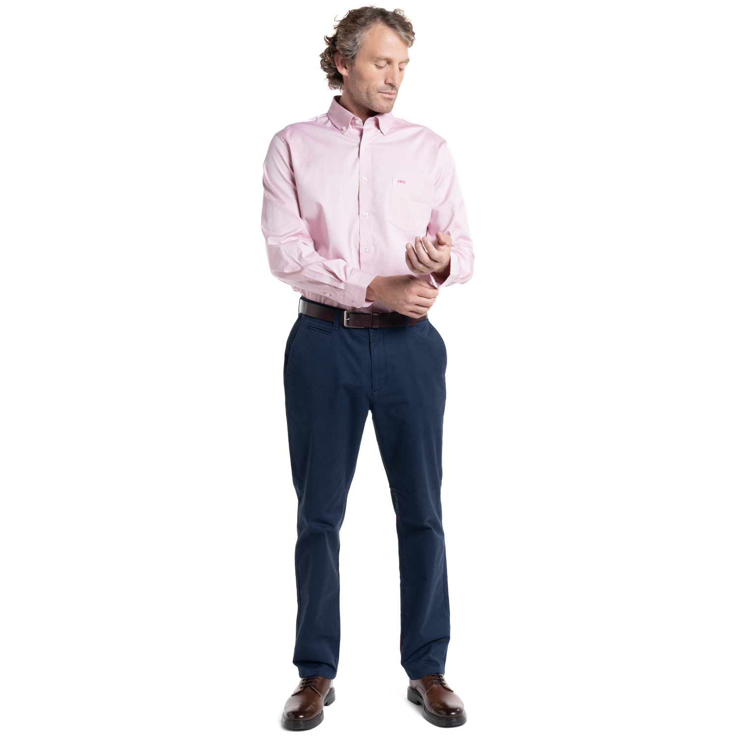 CAMISA HOMBRE OXFORD MANGA LARGA CROSBY ALGODÓN | ROSADO - 4