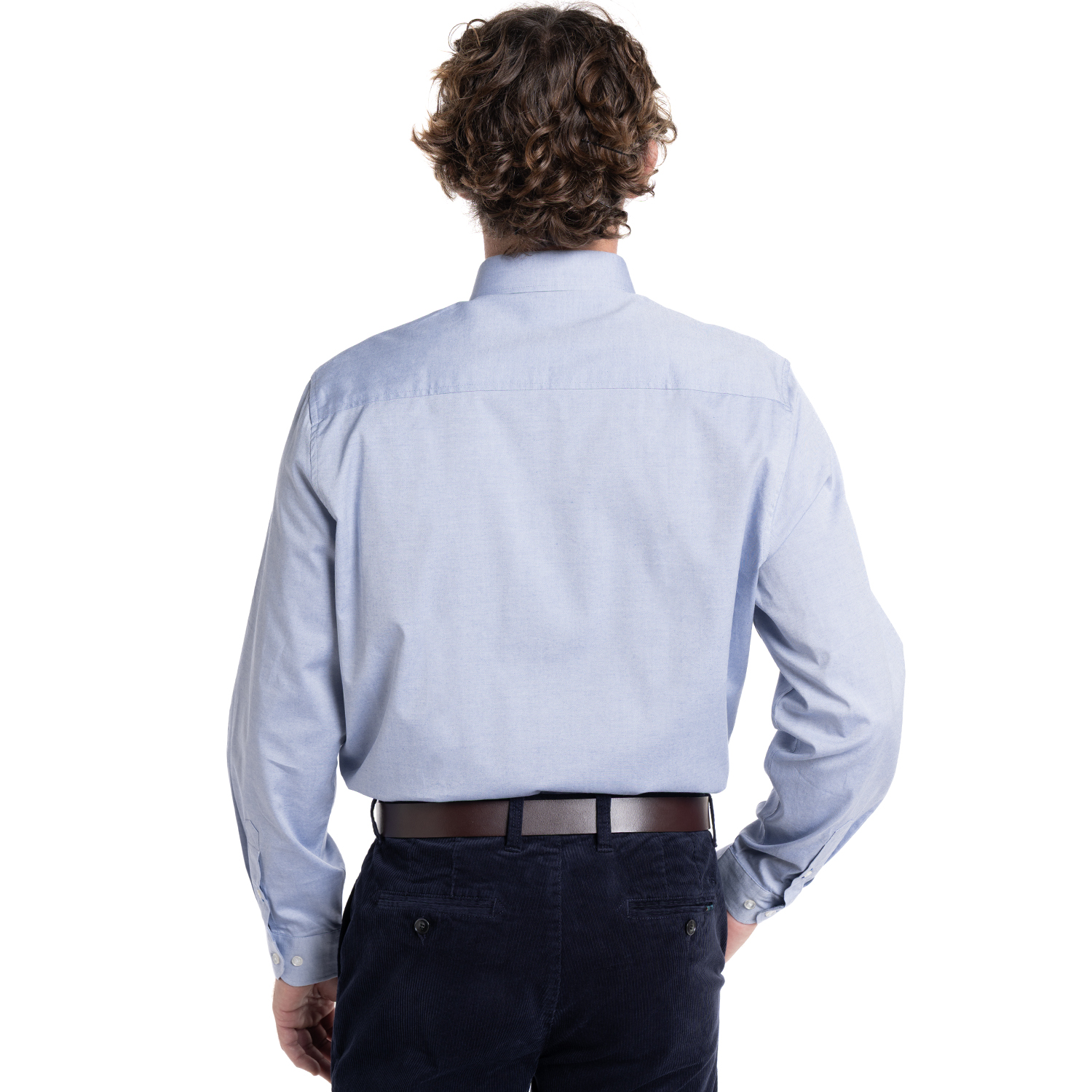 CAMISA HOMBRE OXFORD MANGA LARGA CROSBY ALGODÓN | CELESTE - 2