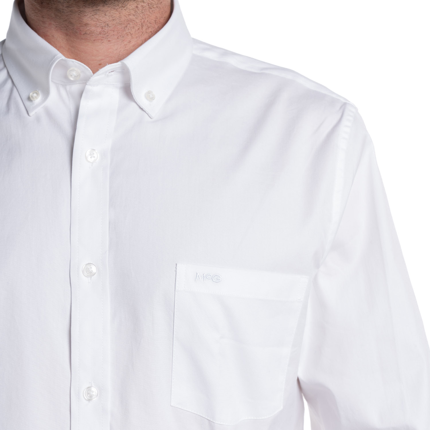 CAMISA HOMBRE OXFORD MANGA LARGA CROSBY ALGODÓN | EN COLOR BLANCO - 3