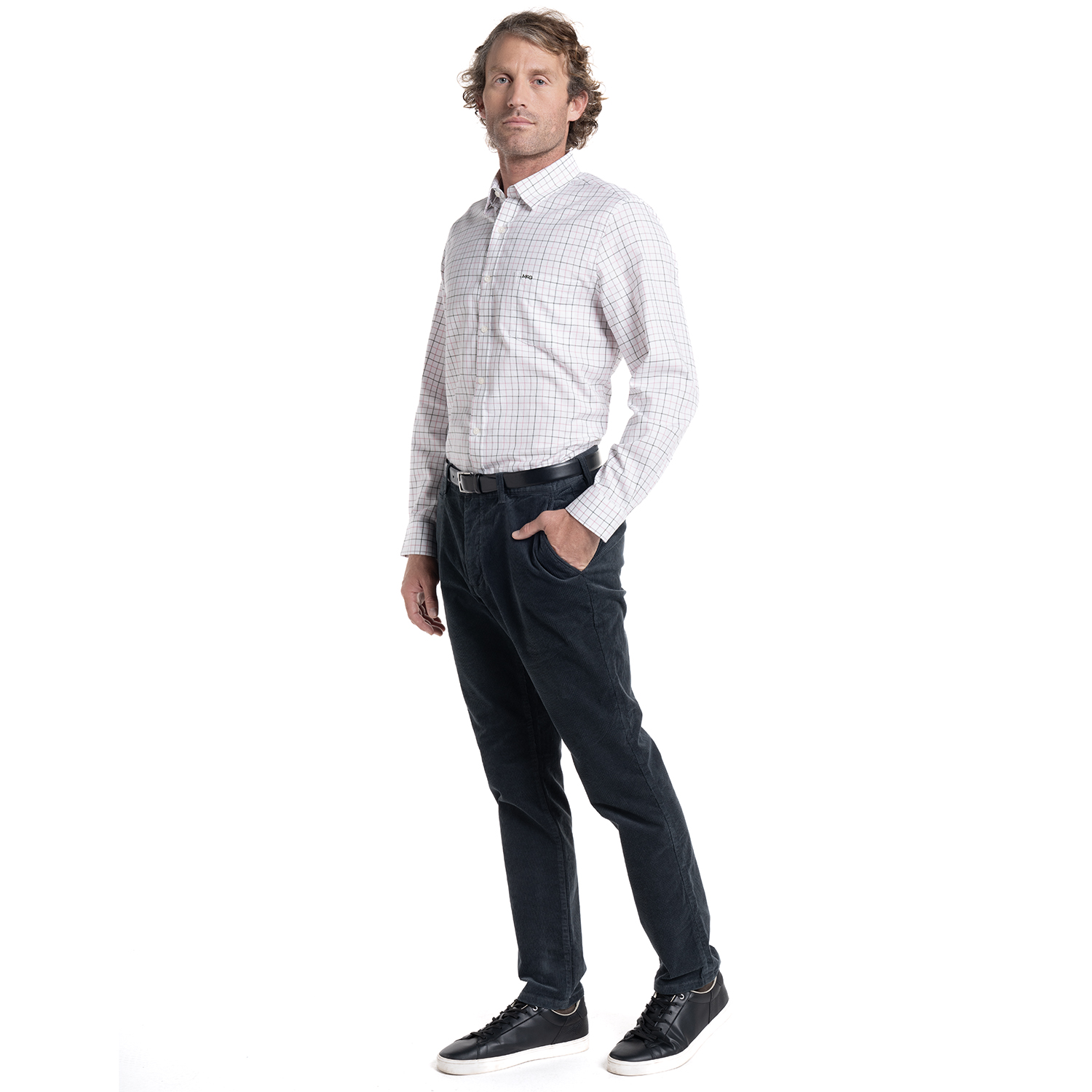CAMISA OXFORD HOMBRE STATE ISLAND ALGODÓN MANGA LARGA SLIM FIT | ROSADO - 4