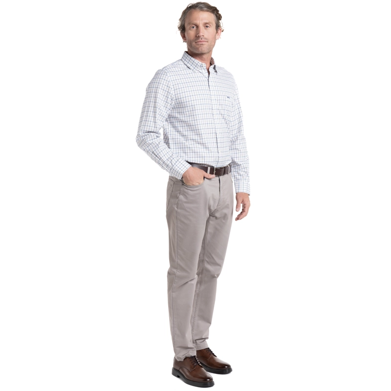 CAMISA OXFORD HOMBRE STATE ISLAND ALGODÓN MANGA LARGA SLIM FIT | AZUL MARINO - 4