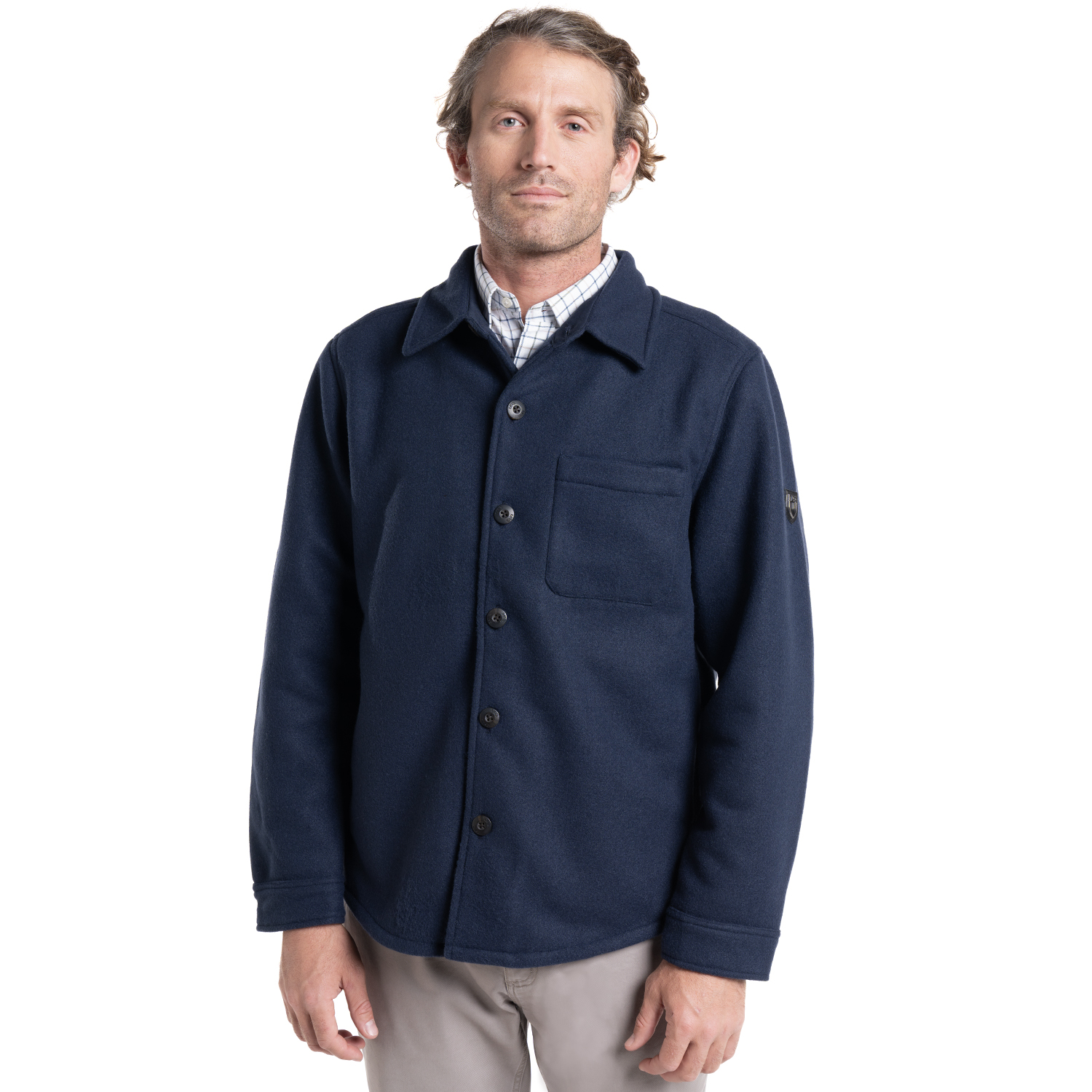 CHAQUETA ABRIGO DE PAÑO ROCHESTER MANGA LARGA HOMBRE | AZUL MARINO - 1