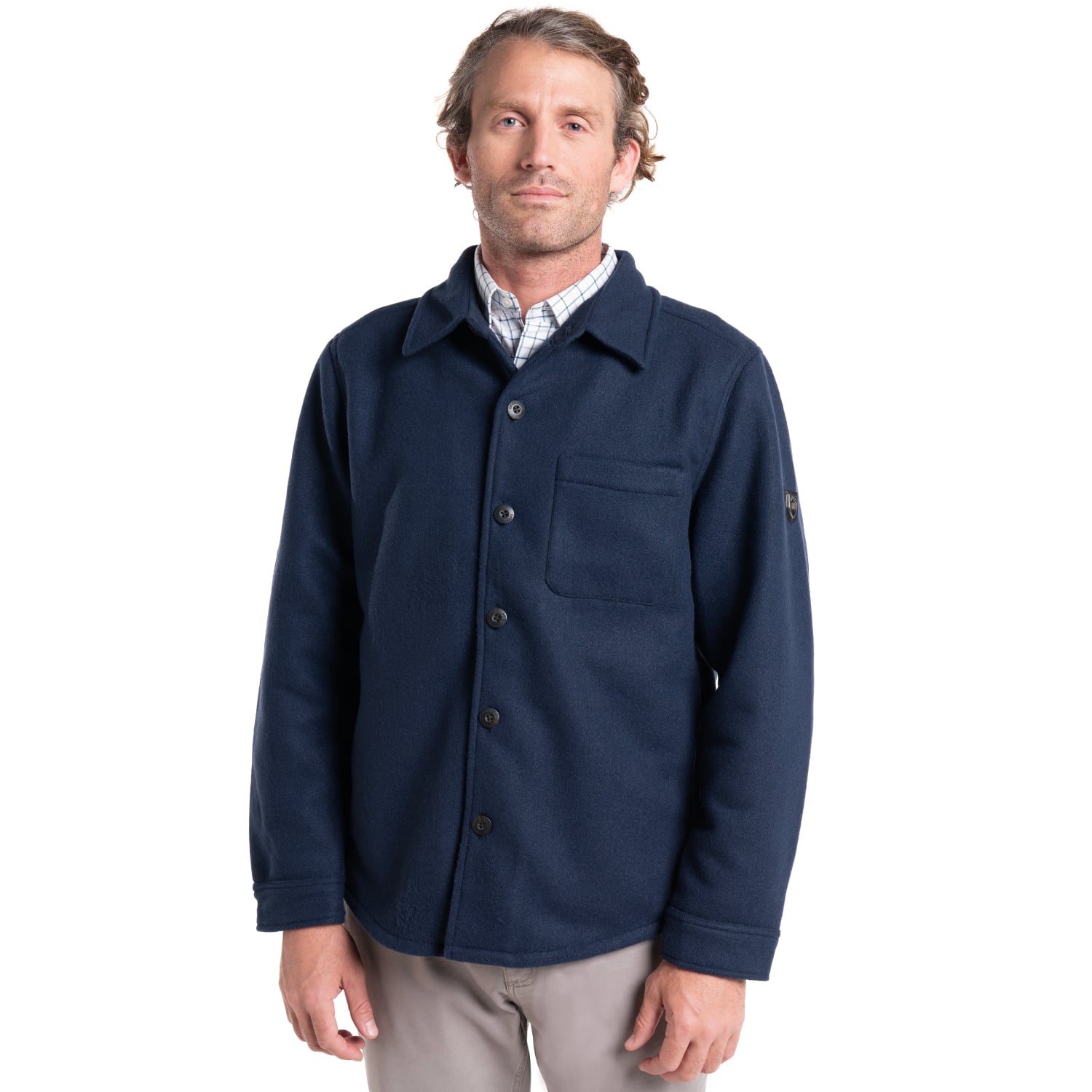 CHAQUETA ABRIGO DE PAÑO ROCHESTER MANGA LARGA HOMBRE | AZUL MARINO - 1