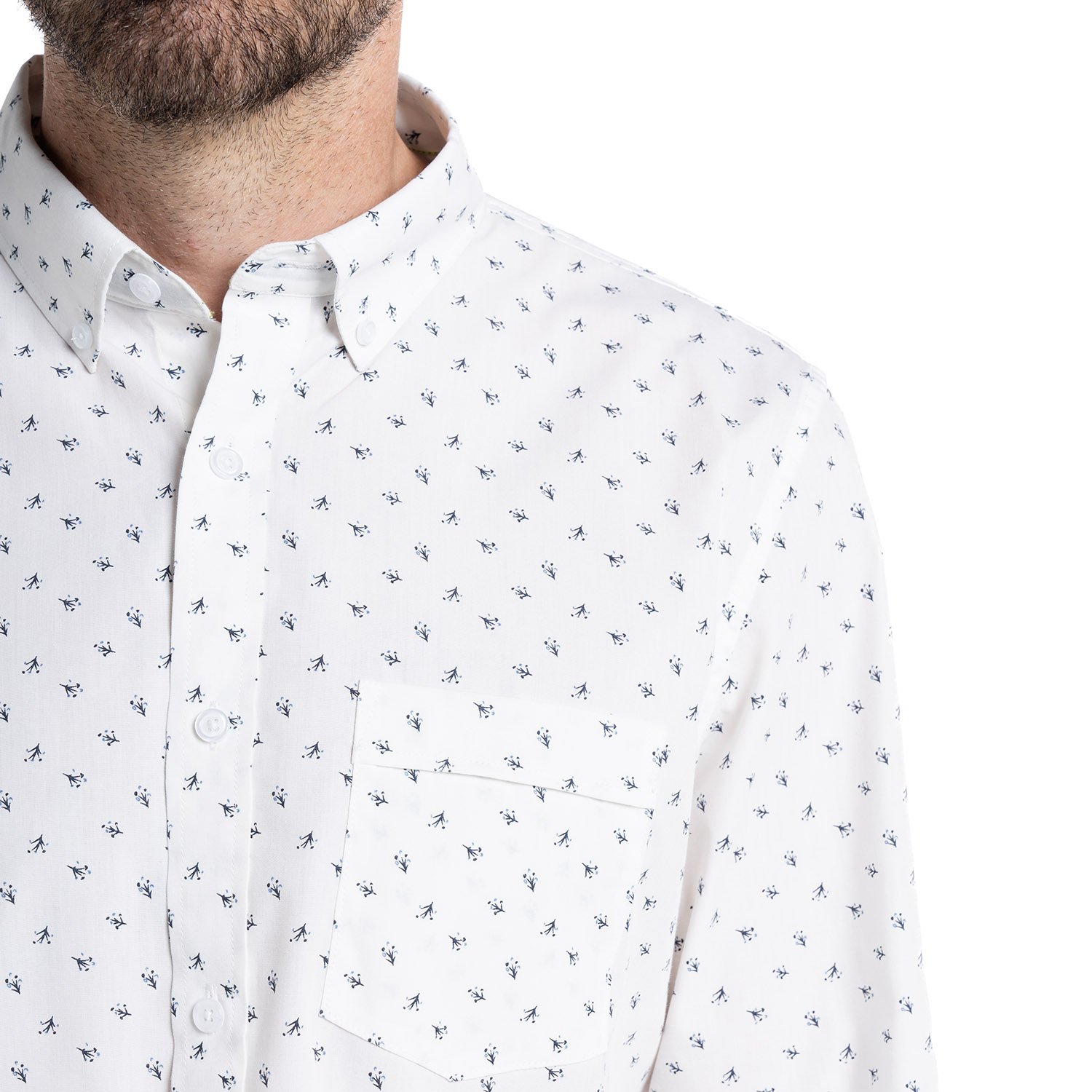 CAMISA MICROPRINT | BLANCO - 3