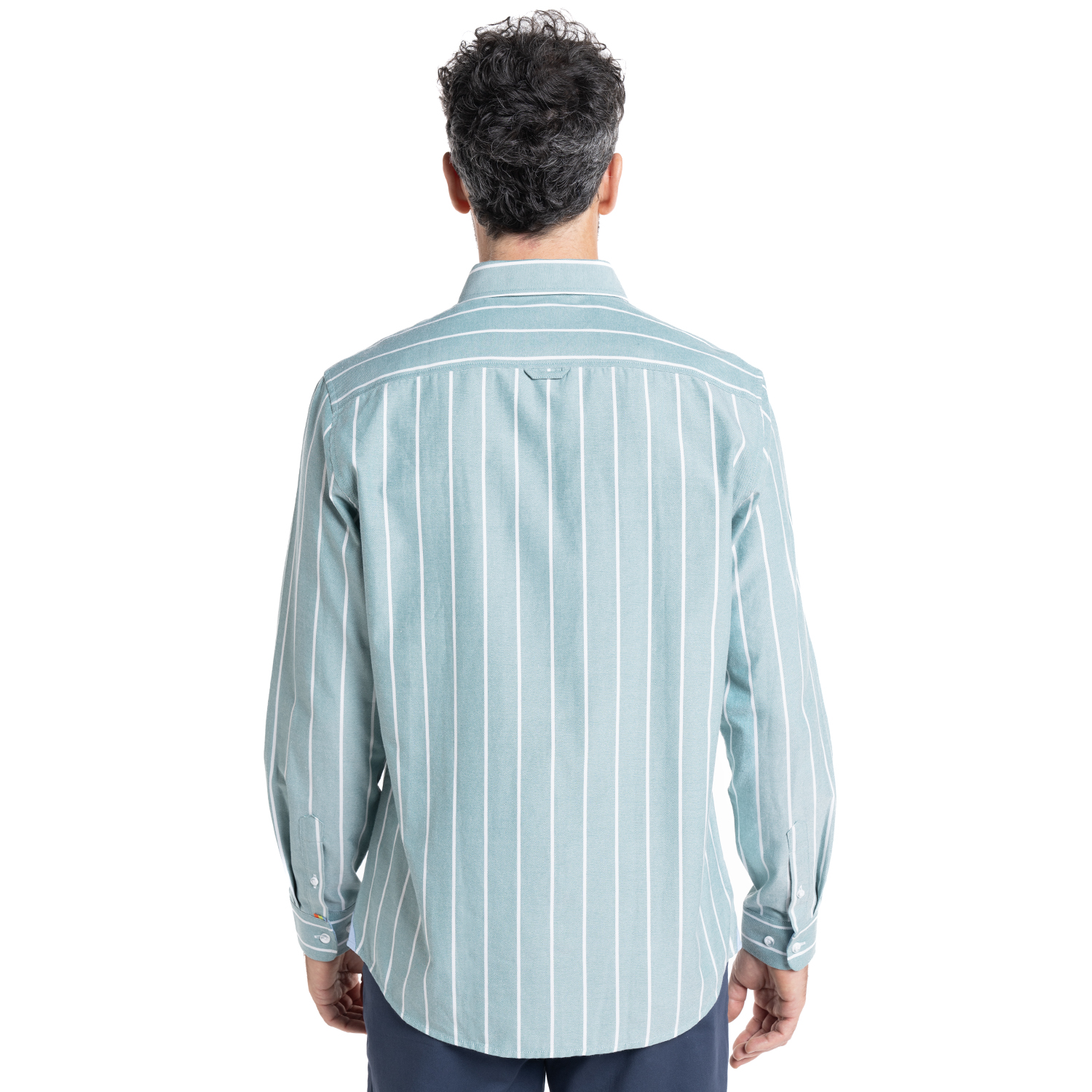 CAMISA OXFORD LISTADA | VERDE - 5
