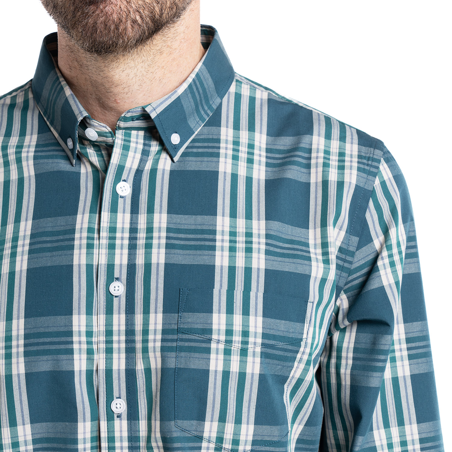 CAMISA TREVIRA CUADROS | VERDE PETRÓLEO - 3
