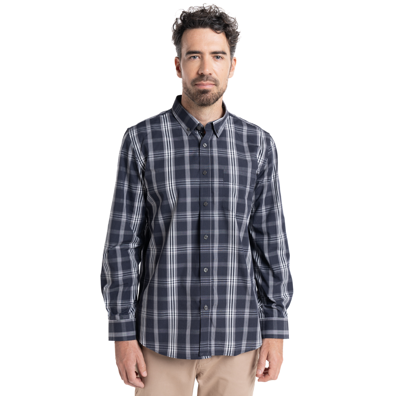 CAMISA TREVIRA CUADROS | AZUL ELÉCTRICO - 1