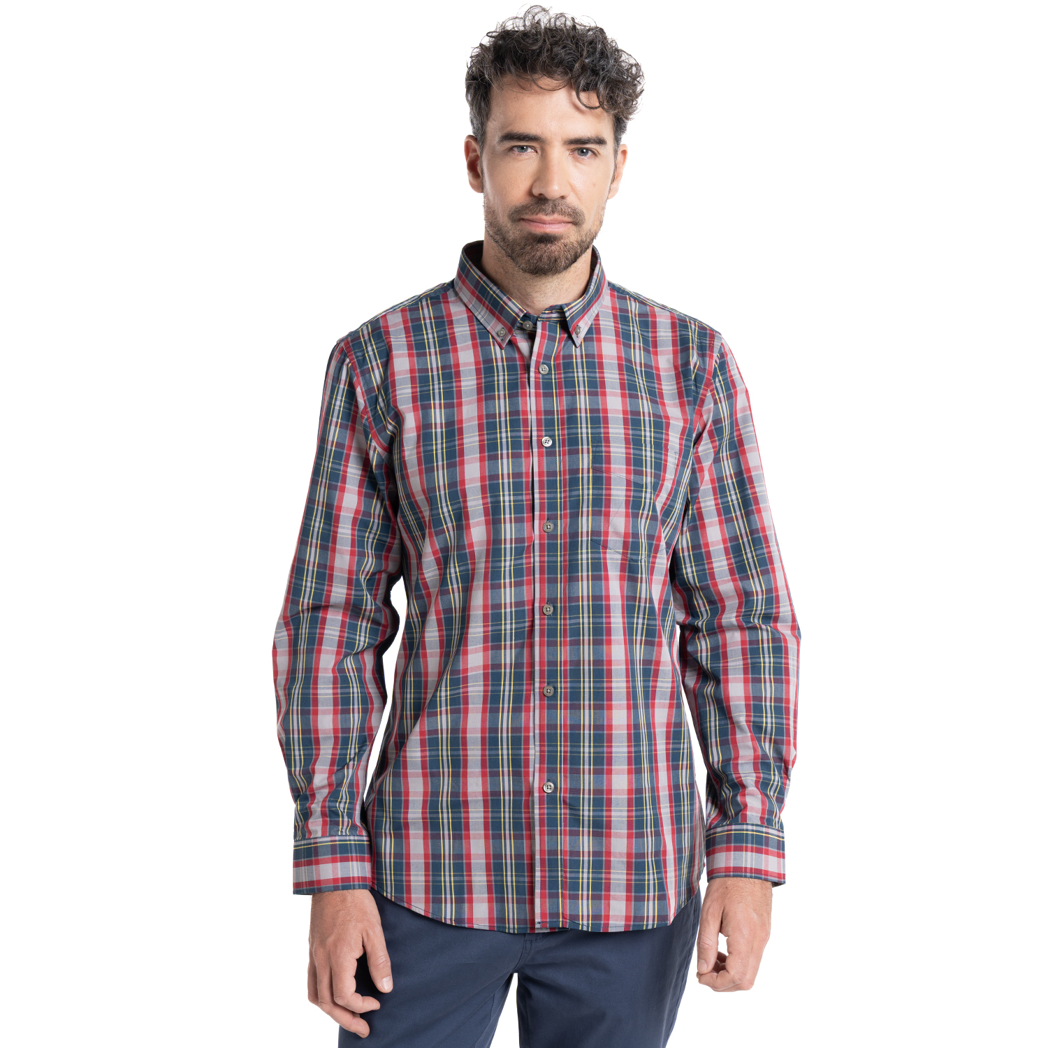 CAMISA TREVIRA CUADROS | GRIS - 1