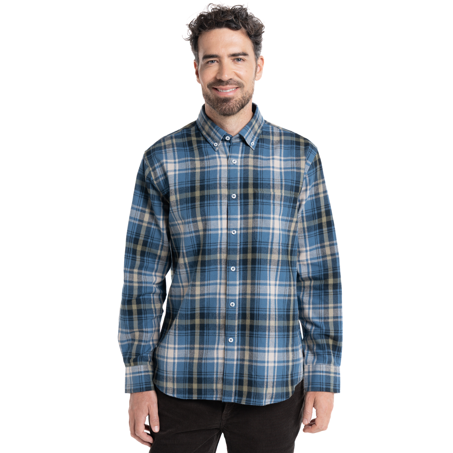 CAMISA VILLELA ESCOCESA | CELESTE - 1