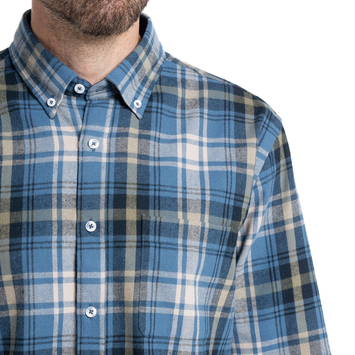 CAMISA VILLELA ESCOCESA | CELESTE - 3