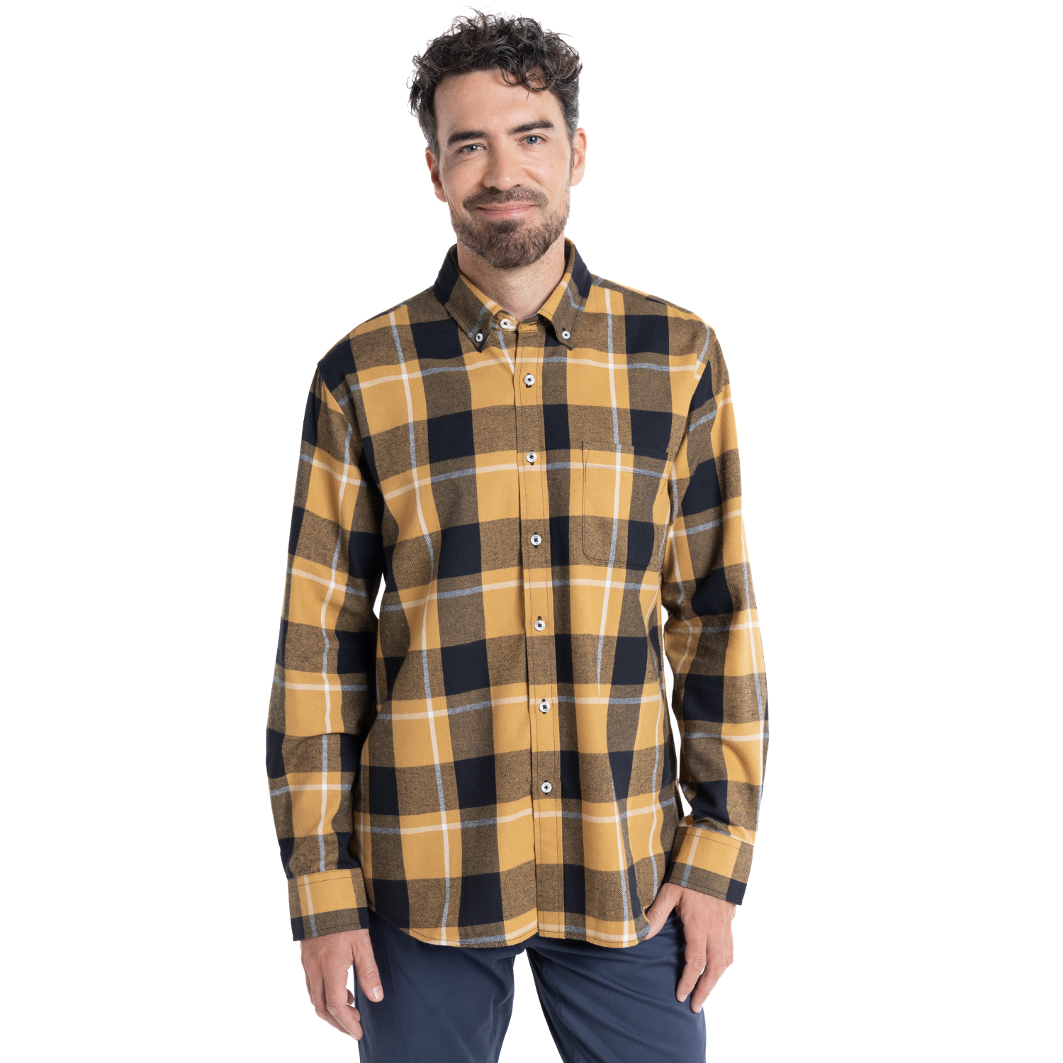 CAMISA VILLELA ESCOCESA | OCRE - 1